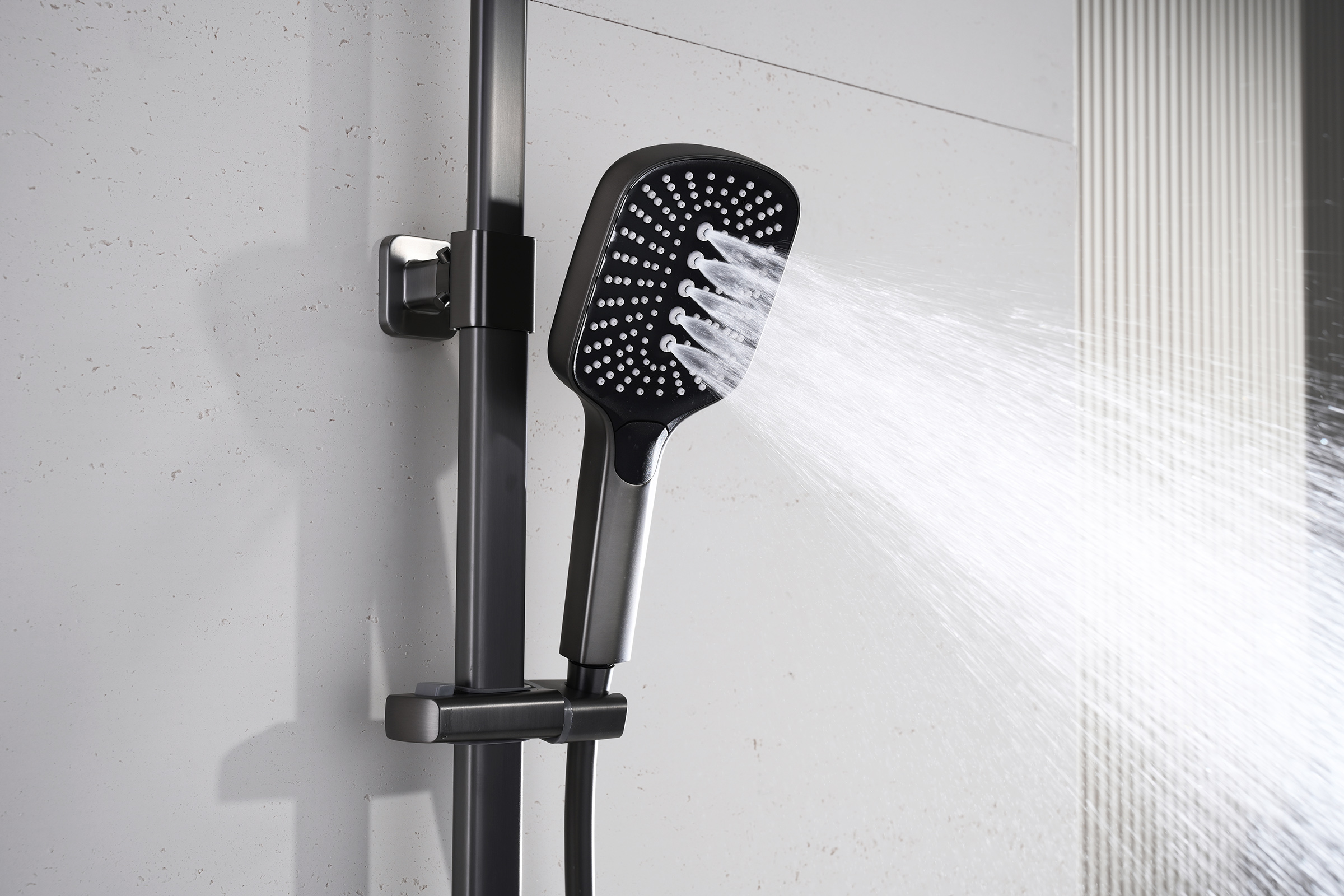 12163-Q Душевая система (ГРАФИТ) GANZER (5/1шт)