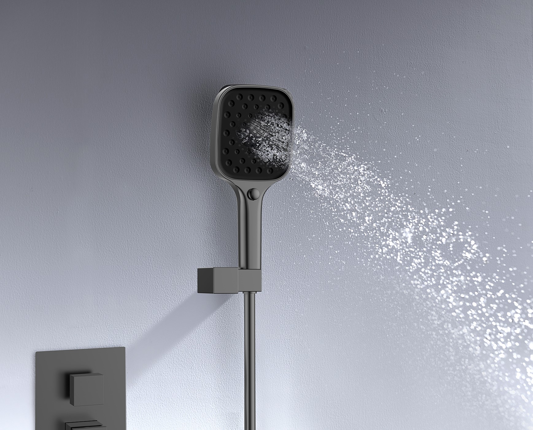 05165-Q Смеситель встраиваемый для душа с 3-функ. (ГРАФИТ) GANZER (6/1шт)