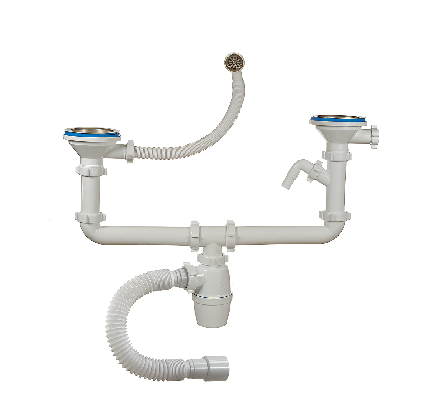 50092 Сифон двой. с 1 отв. 3 1/2  40 ОРИО (11/1шт) КРУГ