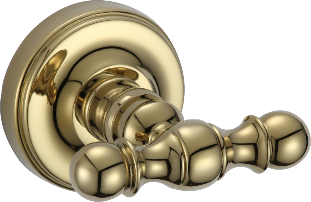 31051-E Крючок двойной (ЗОЛОТО) GANZER  (20/1шт)