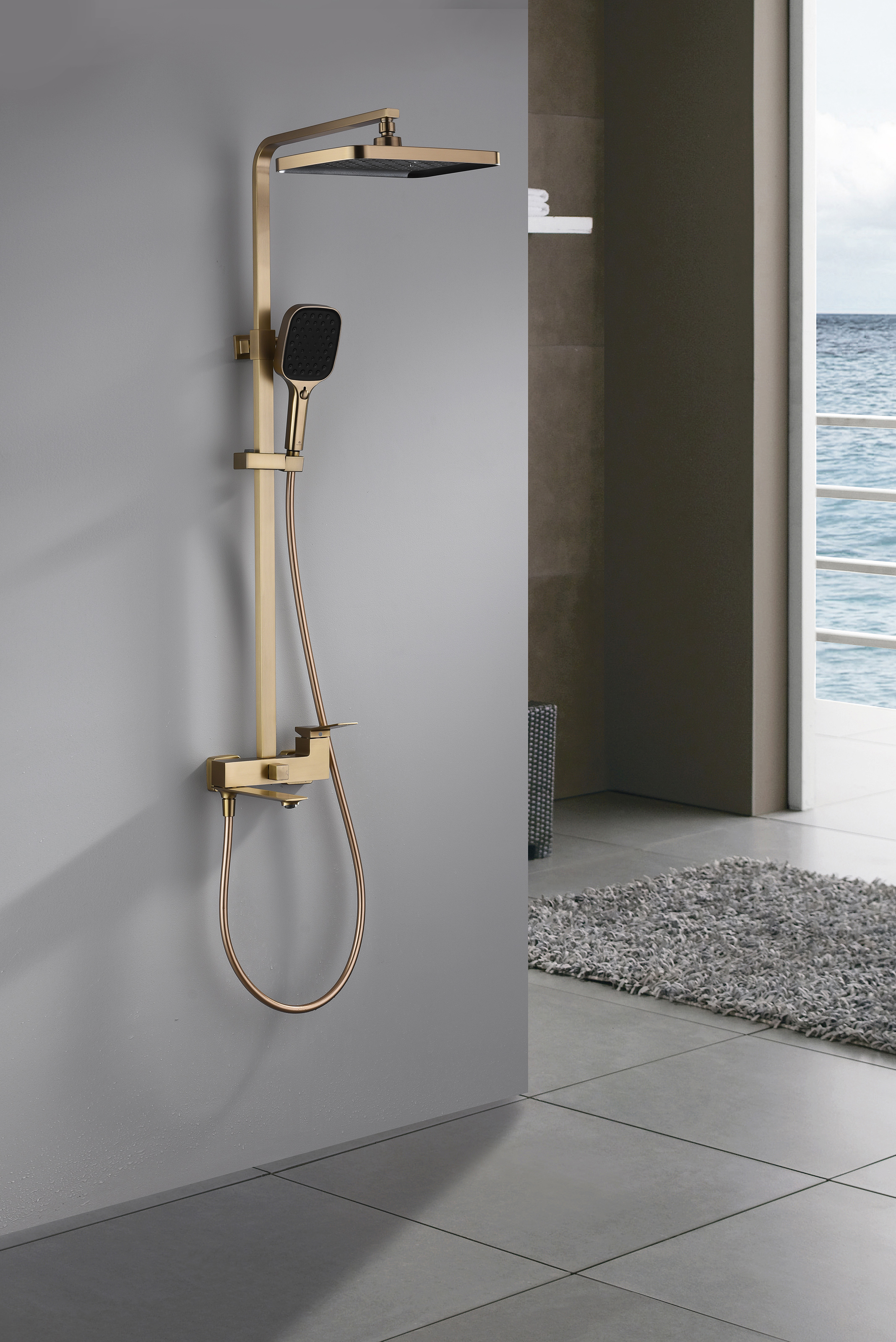 05162-S Душевая система (Мат. Золото) GANZER (5/1шт)