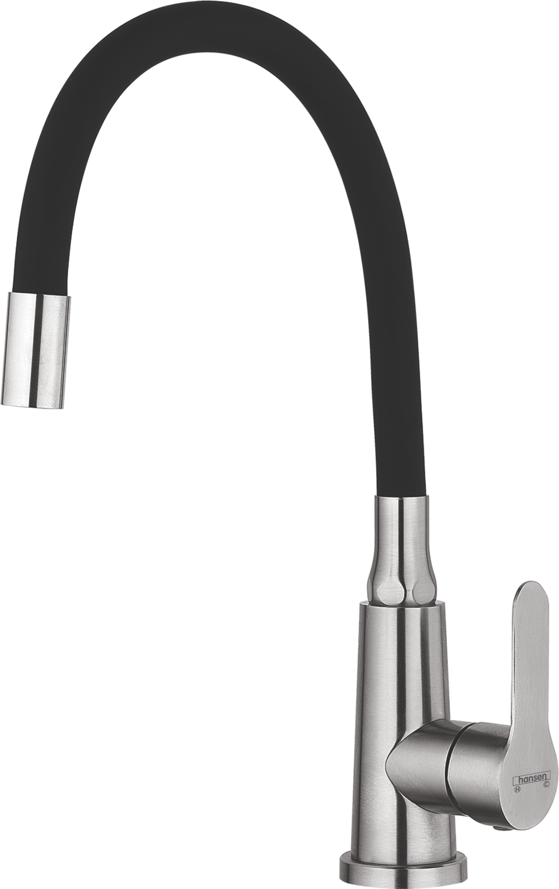 56032-GC Смес. из НЕРЖ. для кух. (САТИН с гиб. чер. изл.) HANSEN  (20/1шт)