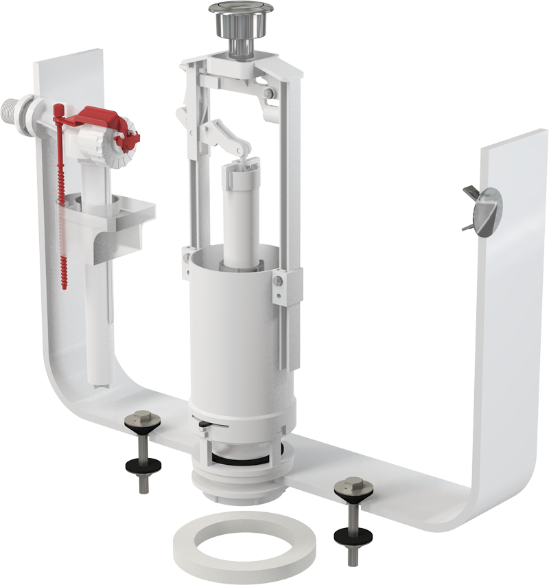 АлкаПласт Арматура клап. 1/2 бок/подв. (плас.) (20/1шт)