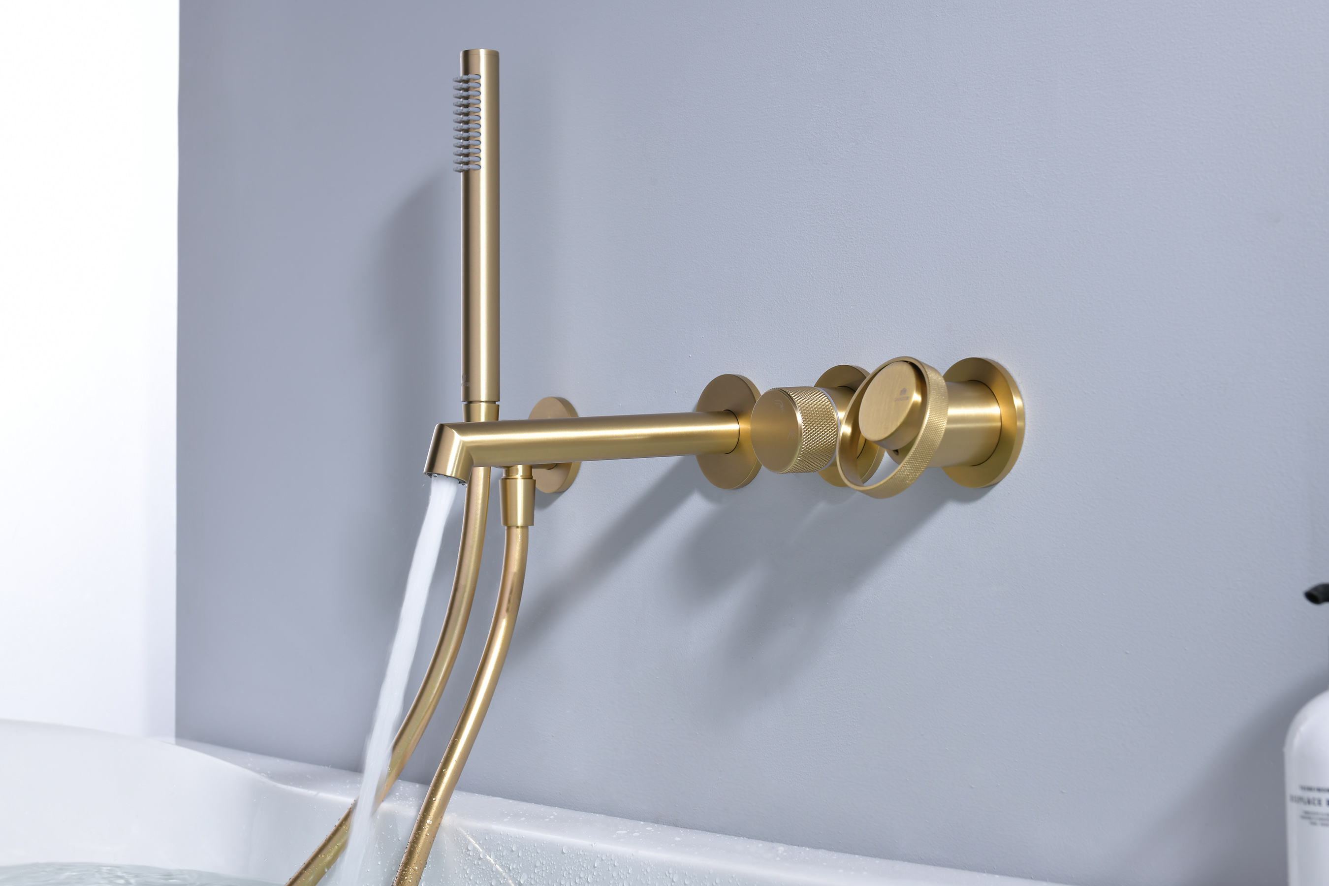 19134-S Встроенный смес. для ванны  (Мат. Золото) GANZER  (6/1шт)