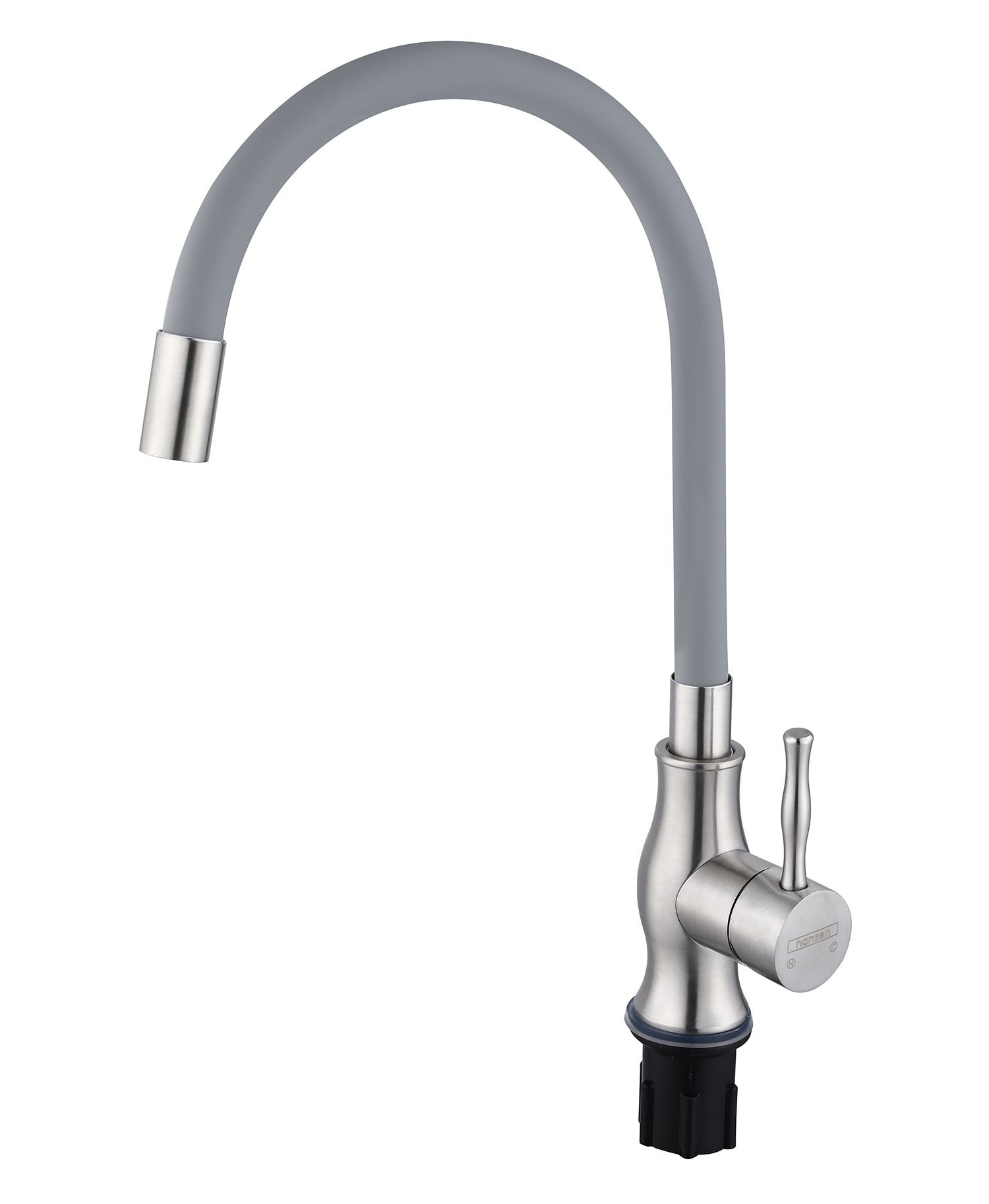 59032-GP Смес. из НЕРЖ. для кух. (САТИН с гиб. сер. изл.) HANSEN  (10/1шт)