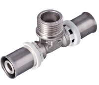 Пресс тройник 16х1/2Mx16  ViEiR  (150/10шт)