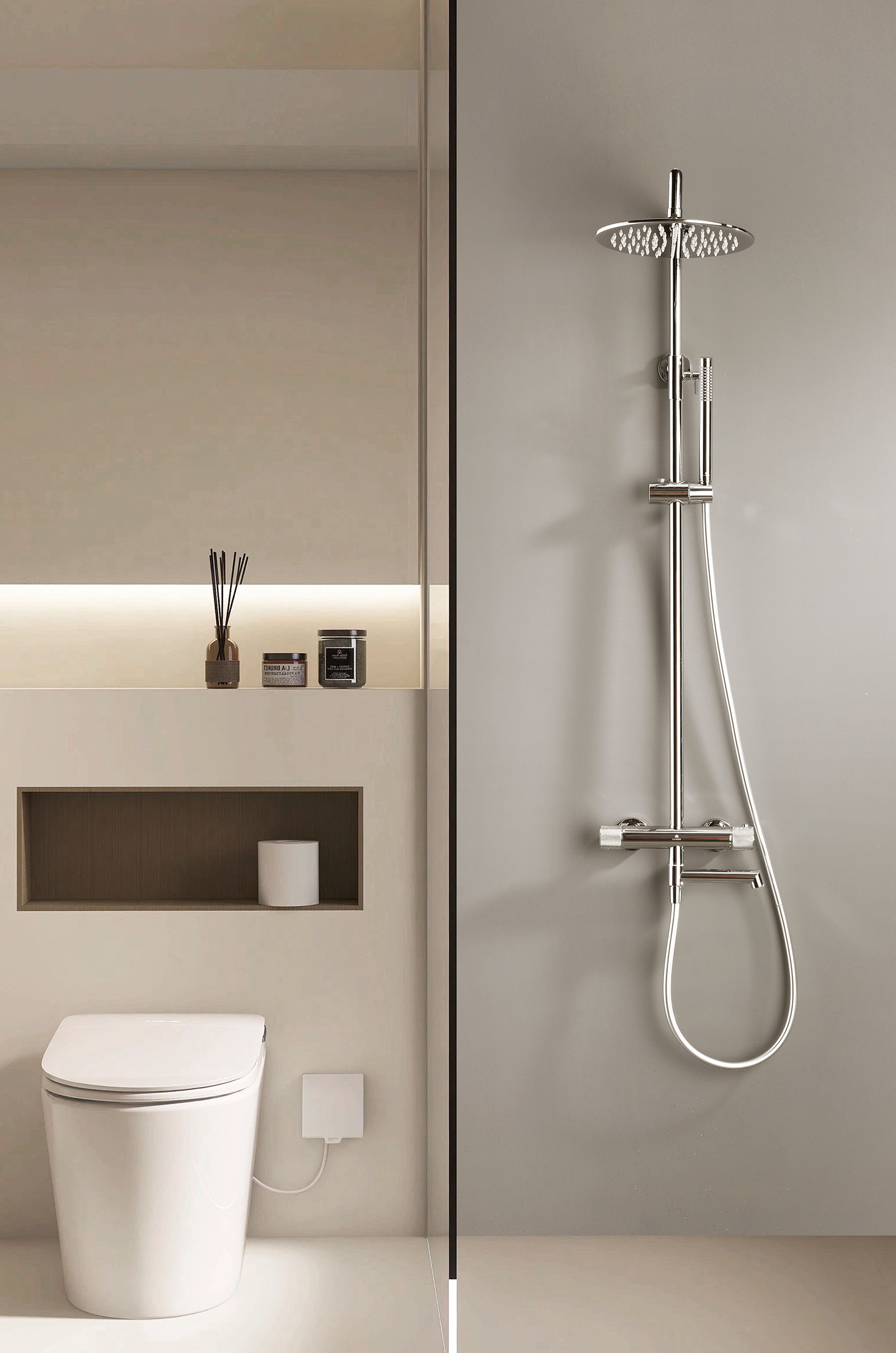 19170 Душевая система с термостатом (ХРОМ) GANZER (5/1шт)