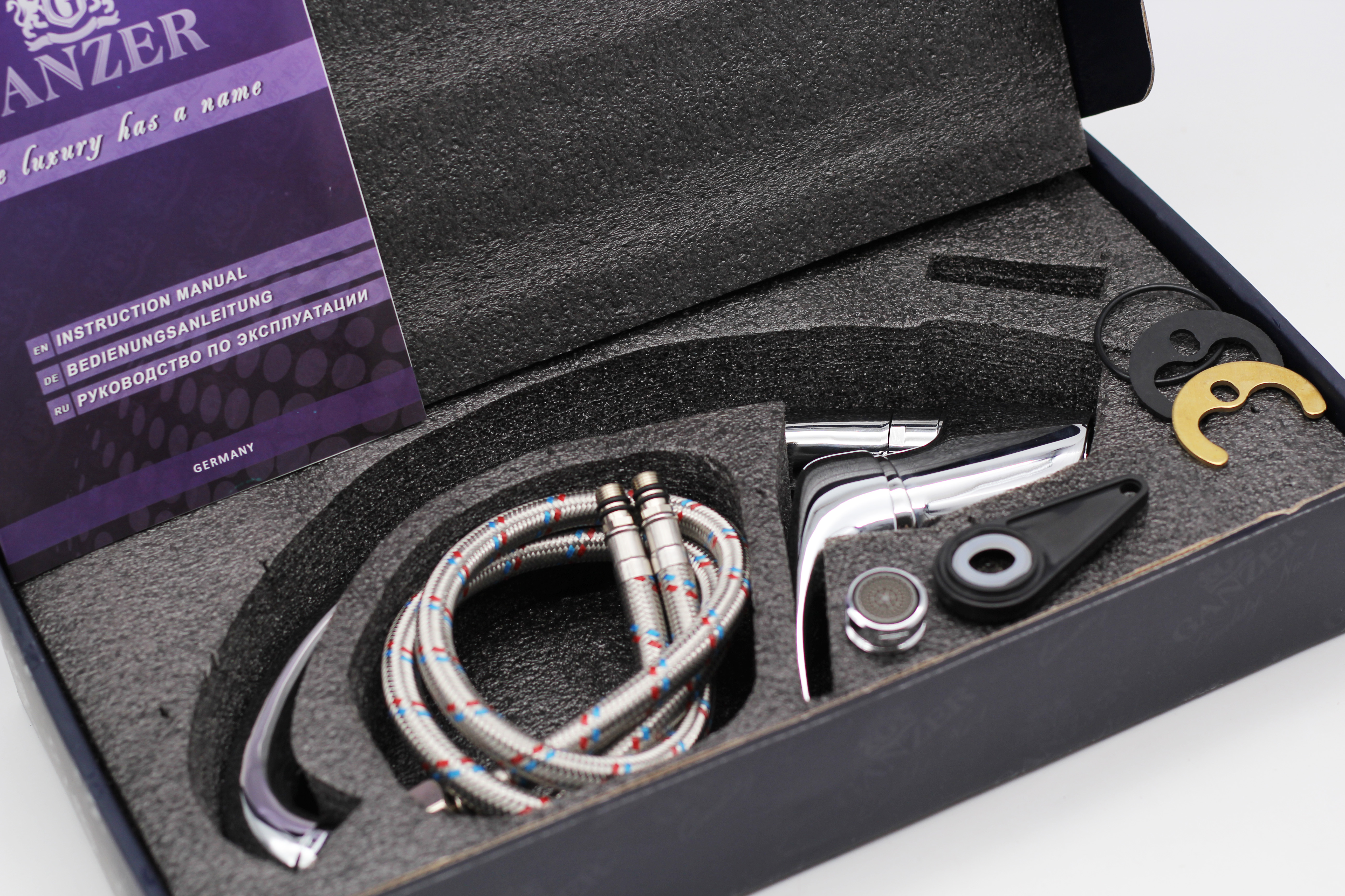 08023 Смеситель однорычажный для кухни "GANZER"  (10/1шт)