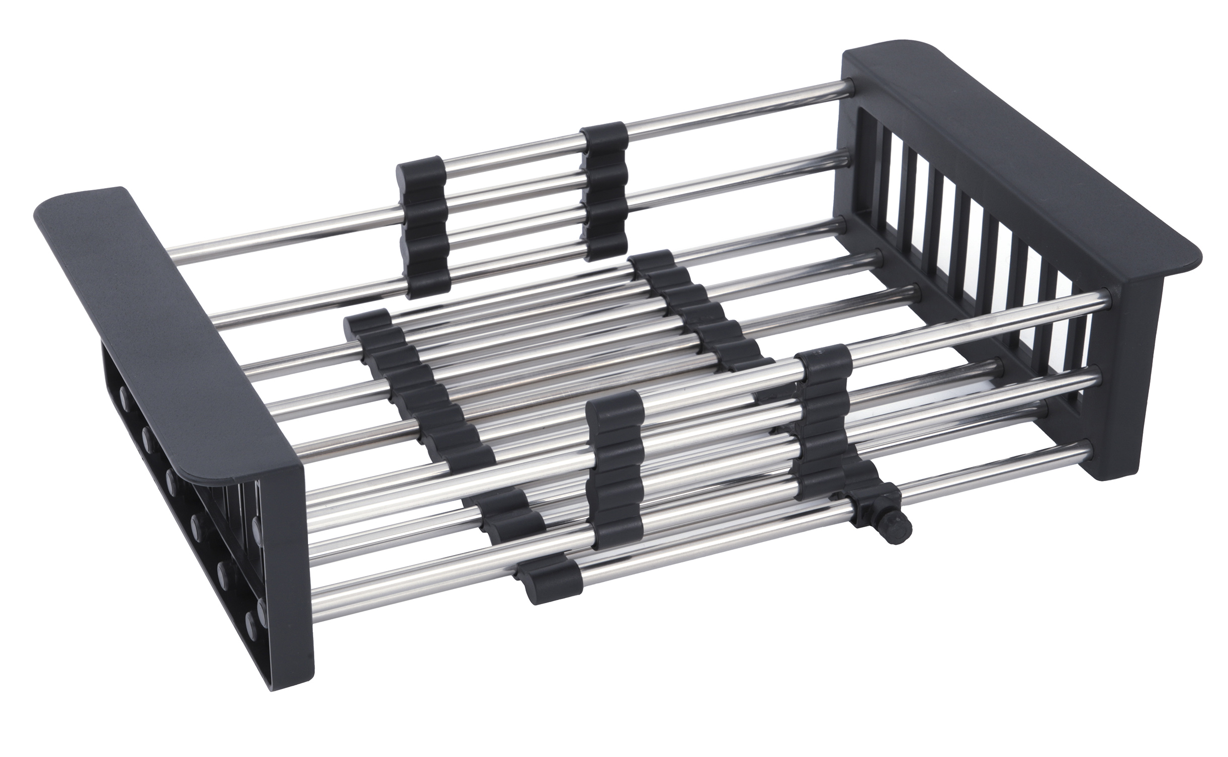 Коландер для мойки, раздвижной (ЧЕРНЫЙ) HANSEN  (30/1шт)