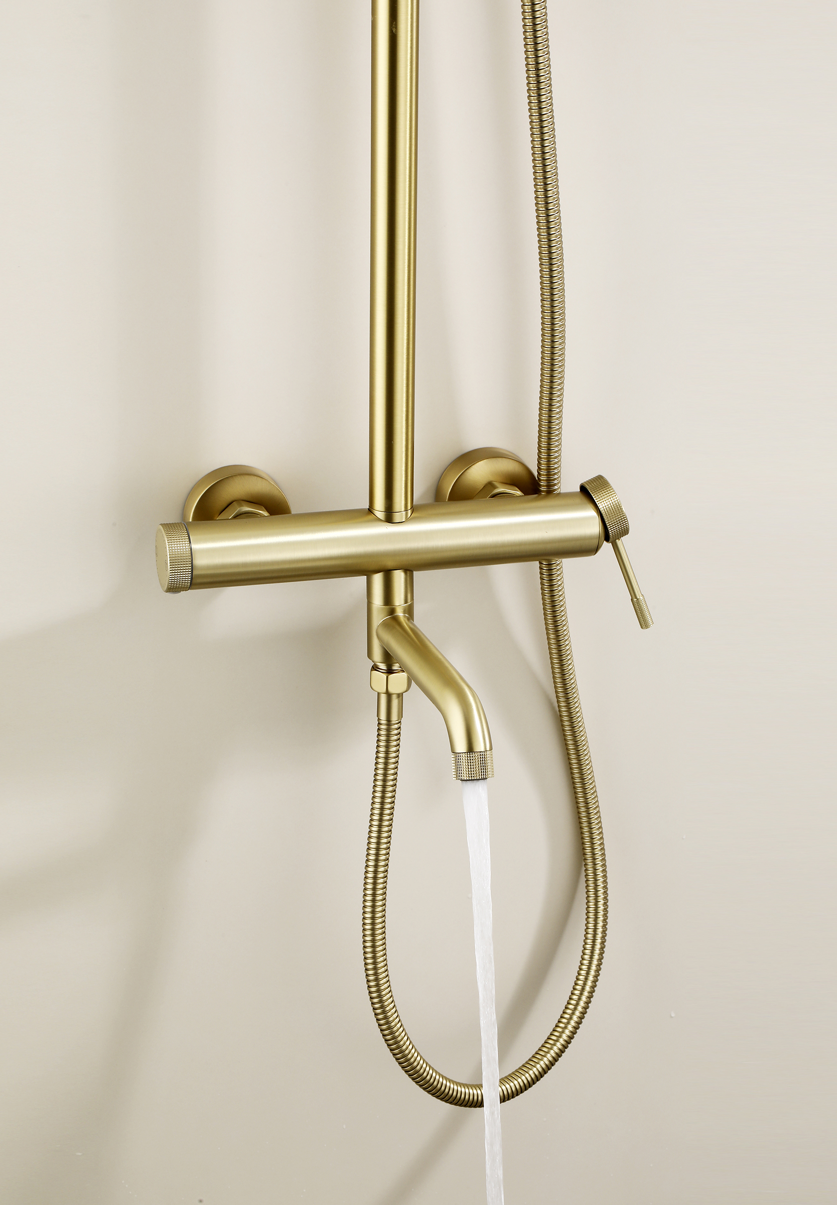 33098-D Однорукий душевой релинг (Мат. Золото)  HansenPRO  (5/1шт)