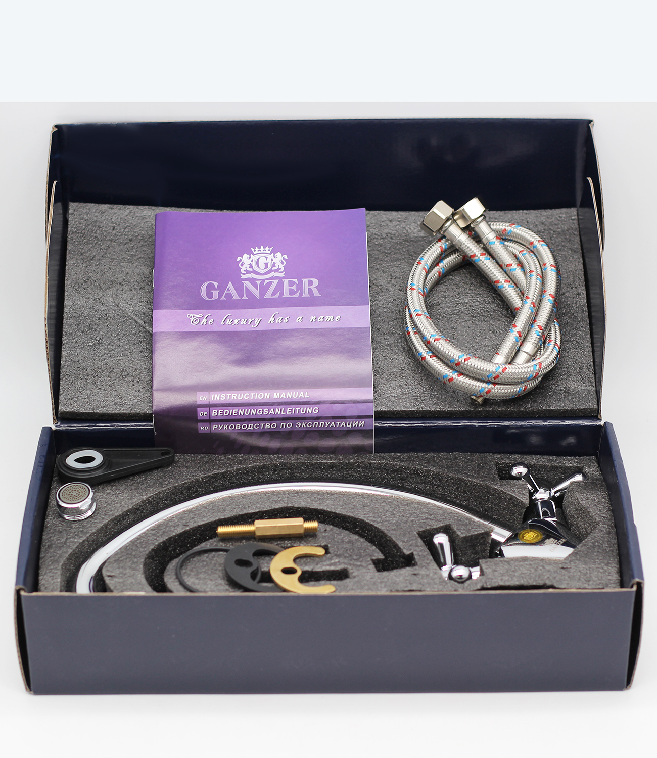 13023 Смеситель двухвентельный для кухни "GANZER