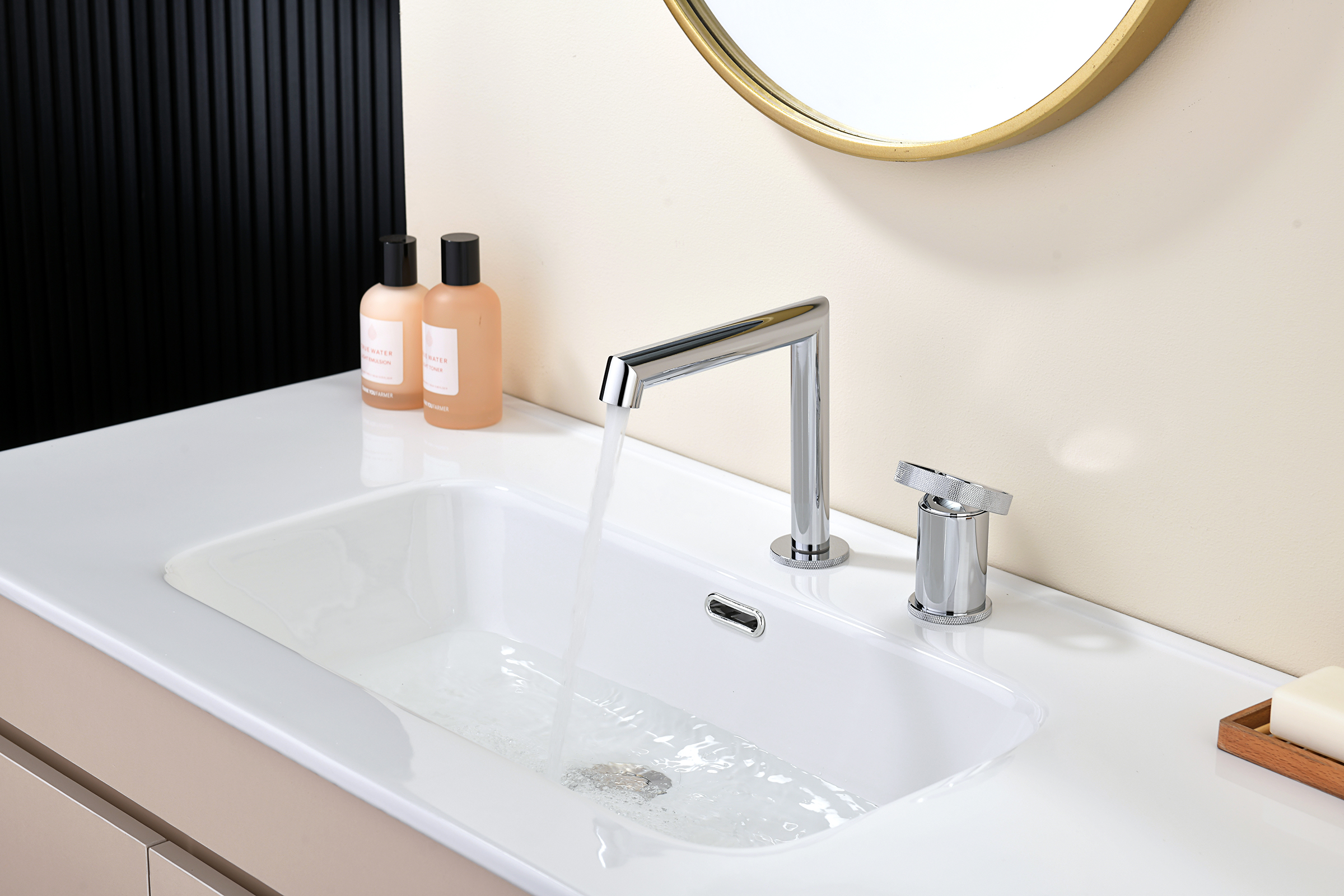 19114 Смеситель на борт раковины (2-отв,ХРОМ)  GANZER (10/1шт)