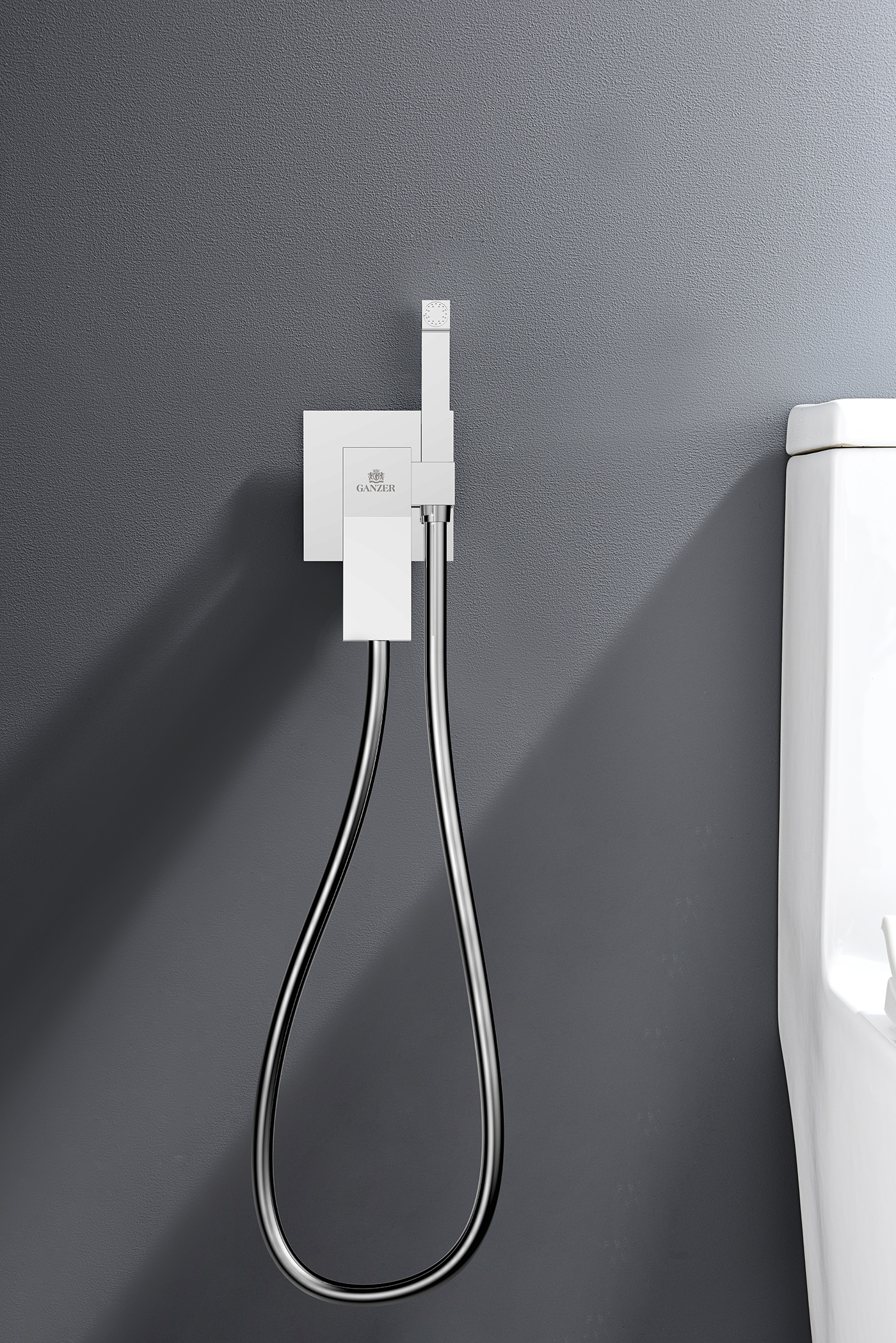 05157 Смеситель встраиваемый с ГИГ. душом (ХРОМ) GANZER (10/1шт)