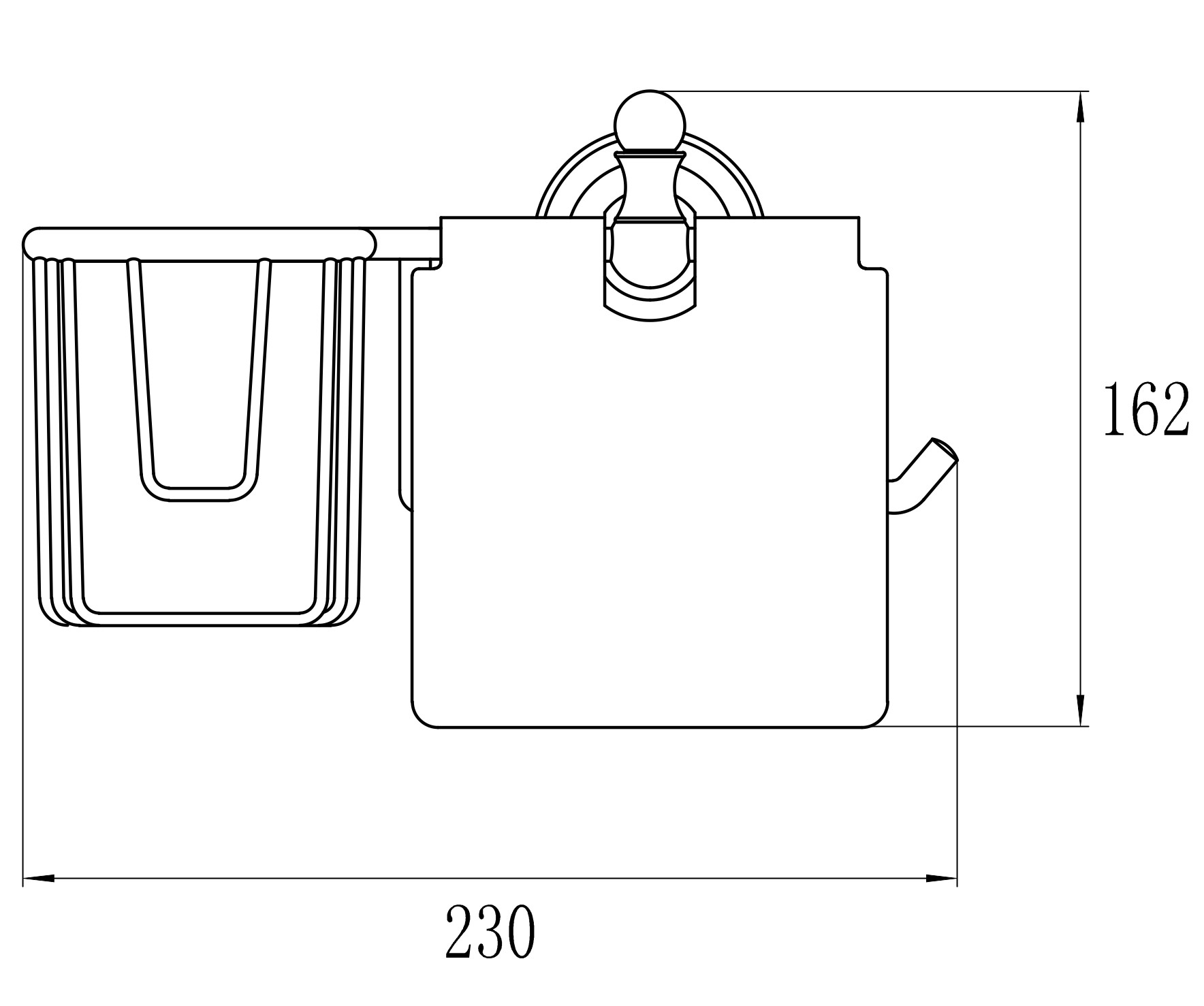 31031R Б/держатель+осв. правый GANZER (20/1шт)