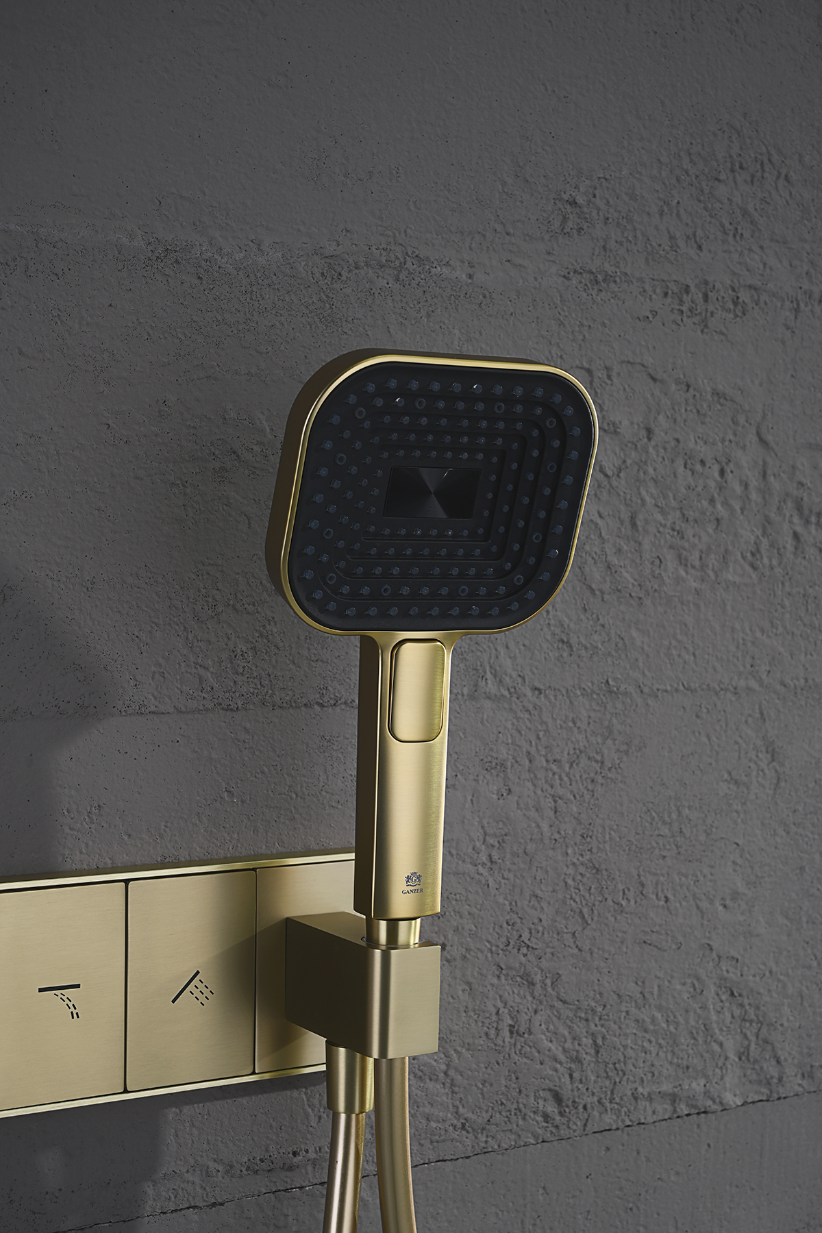 55164-S Встроенный смес для душа с 2-функ. (Мат. Золото) GANZER  (2/1шт)