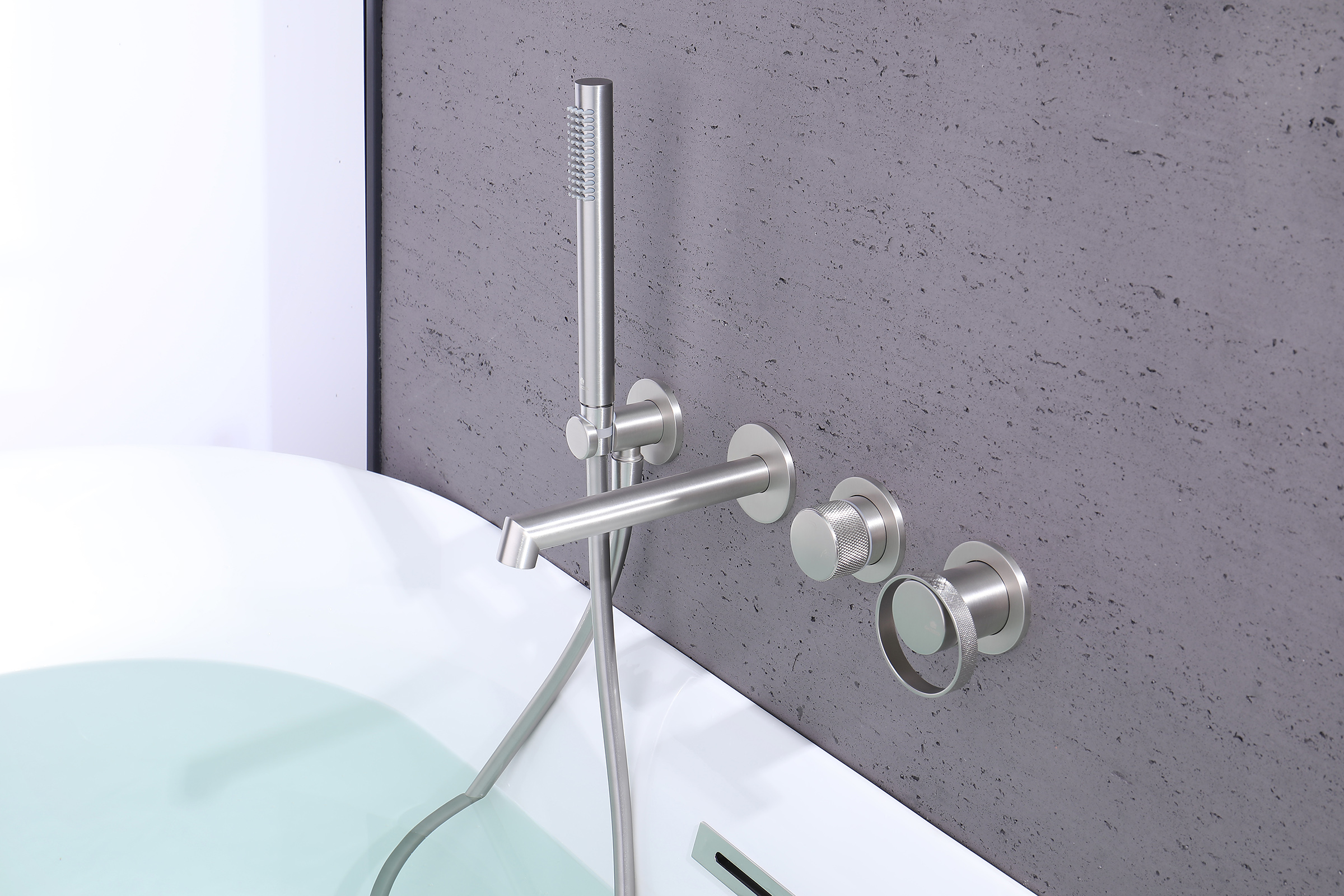 19134-G Встроенный смес. для ванны  (САТИН) GANZER  (6/1шт)