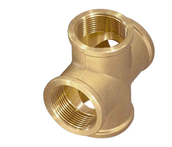 Крестовина латун 1"Гх1"Гх1"Гх1"Г  ViEiR  (30/3шт)