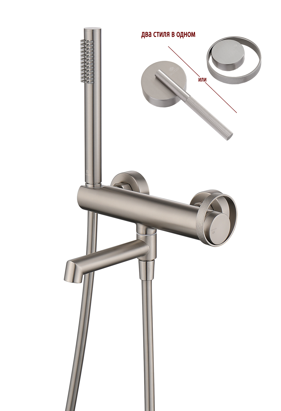 19132-G Смеситель од. для ванны кор. (САТИН)  GANZER  (8/1шт)