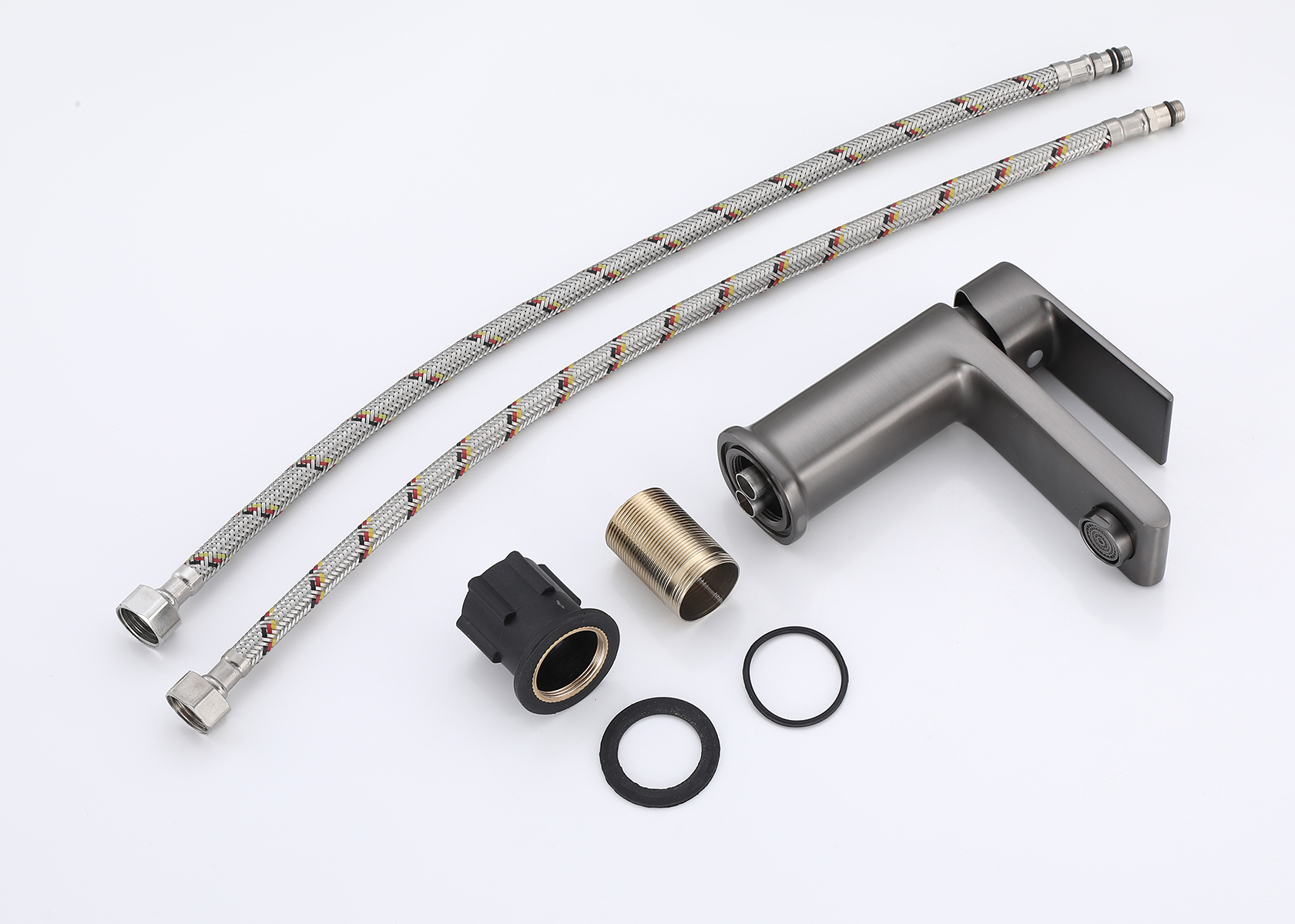 10019-P Смеситель для умывальника (ГРАФИТ) HANSEN  (10/1шт)