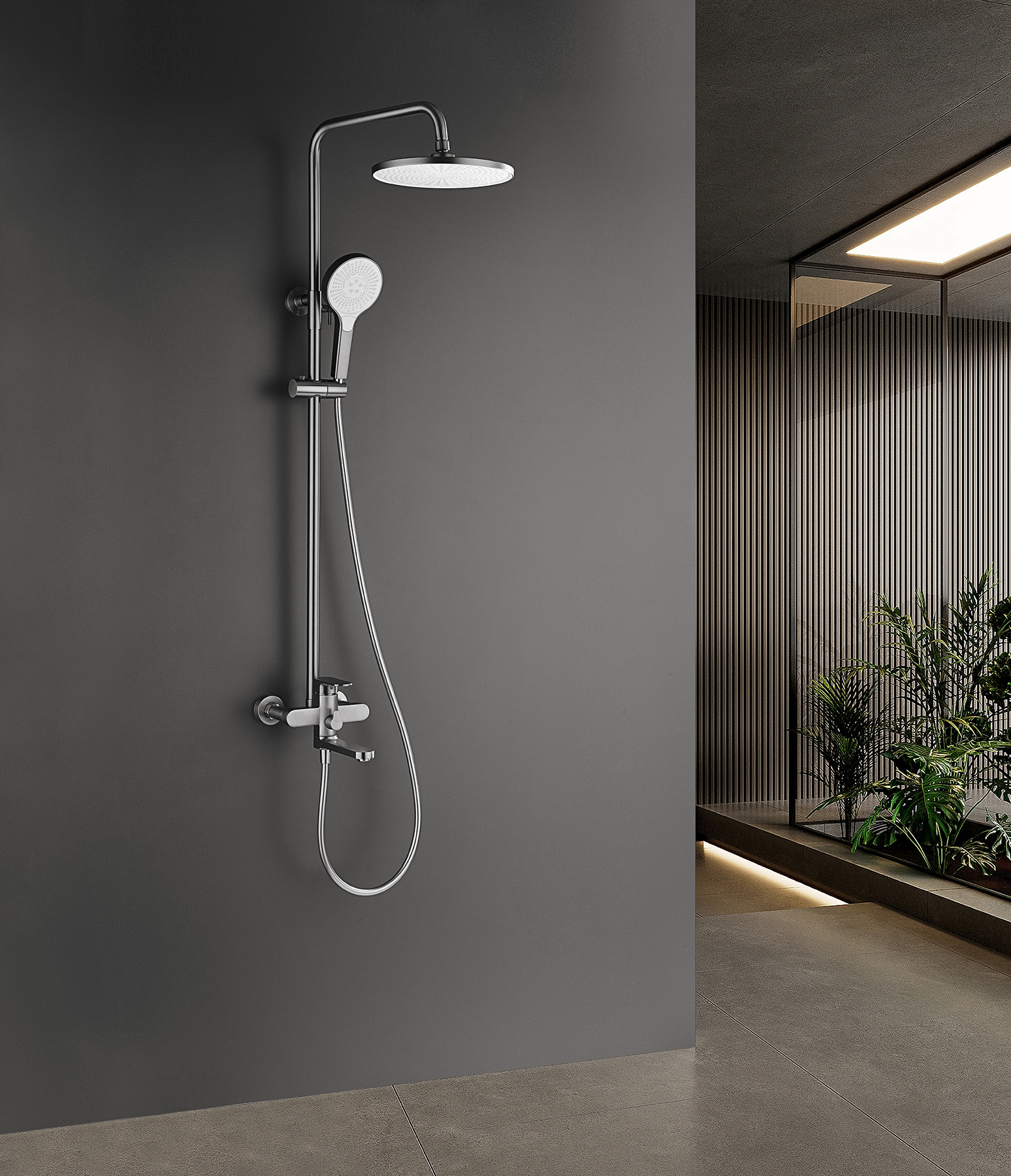 06161-Q Душевая система (ГРАФИТ) GANZER (5/1шт)