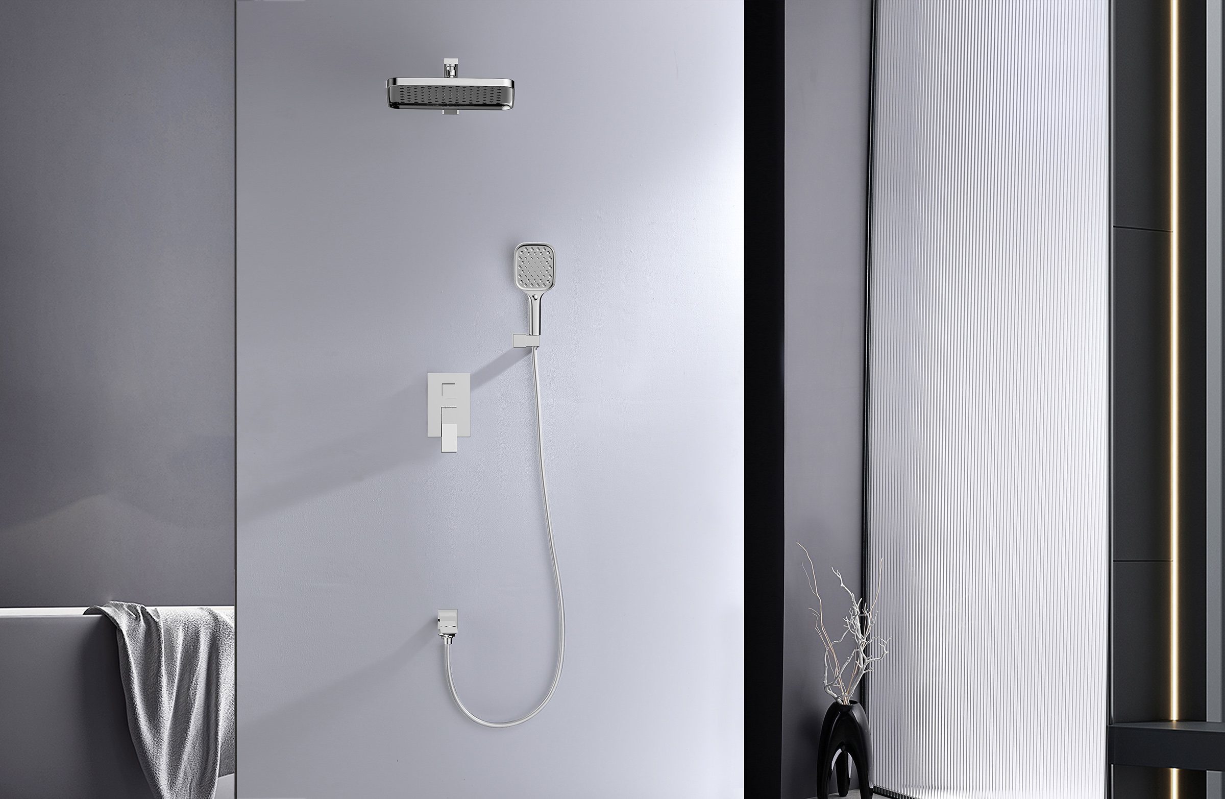 05165 Смеситель встраиваемый для душа с 3-функ. (ХРОМ) GANZER (6/1шт)