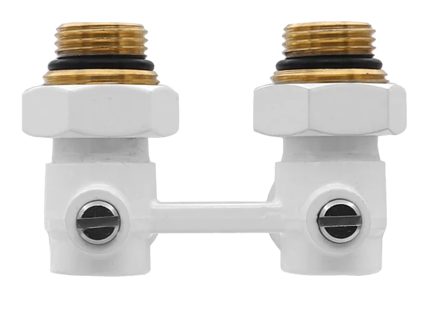 Узел нижнего подключ. рад. 3/4 угловой (БЕЛЫЙ) ViEiR (48/8/1шт)