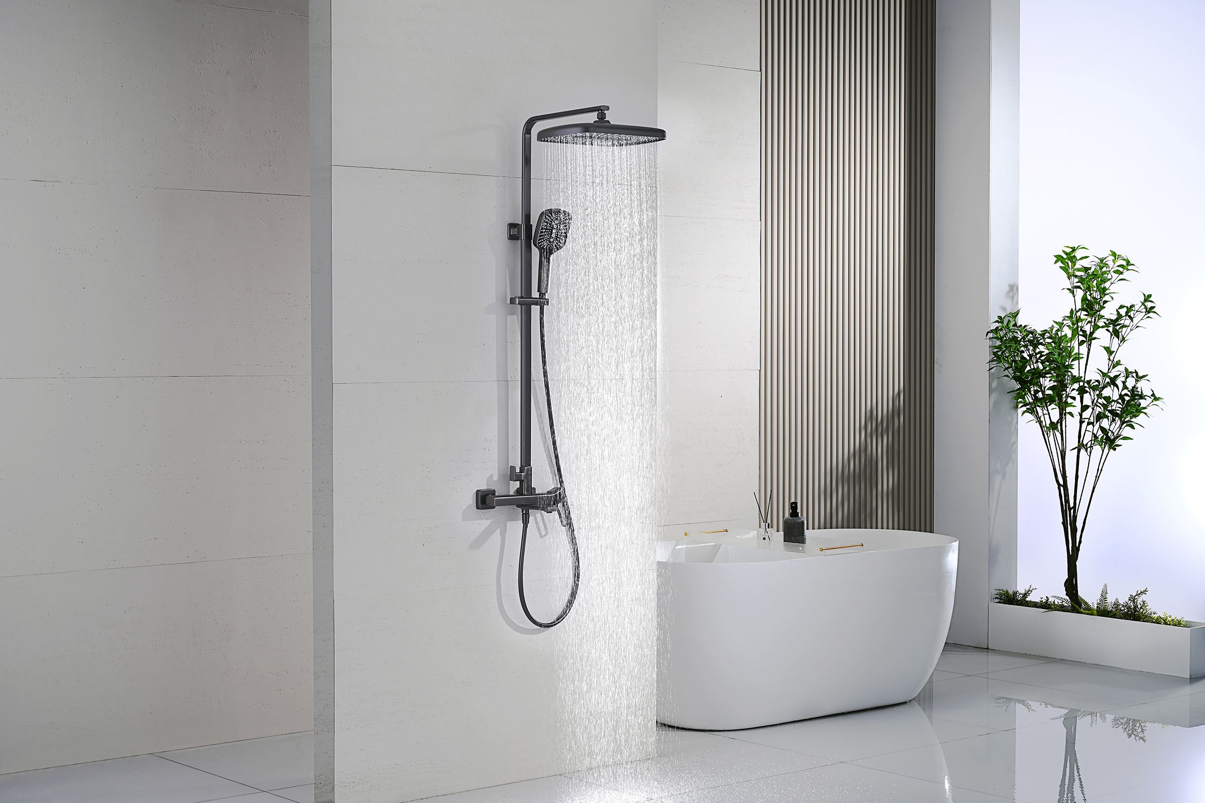 12163-Q Душевая система (ГРАФИТ) GANZER (5/1шт)