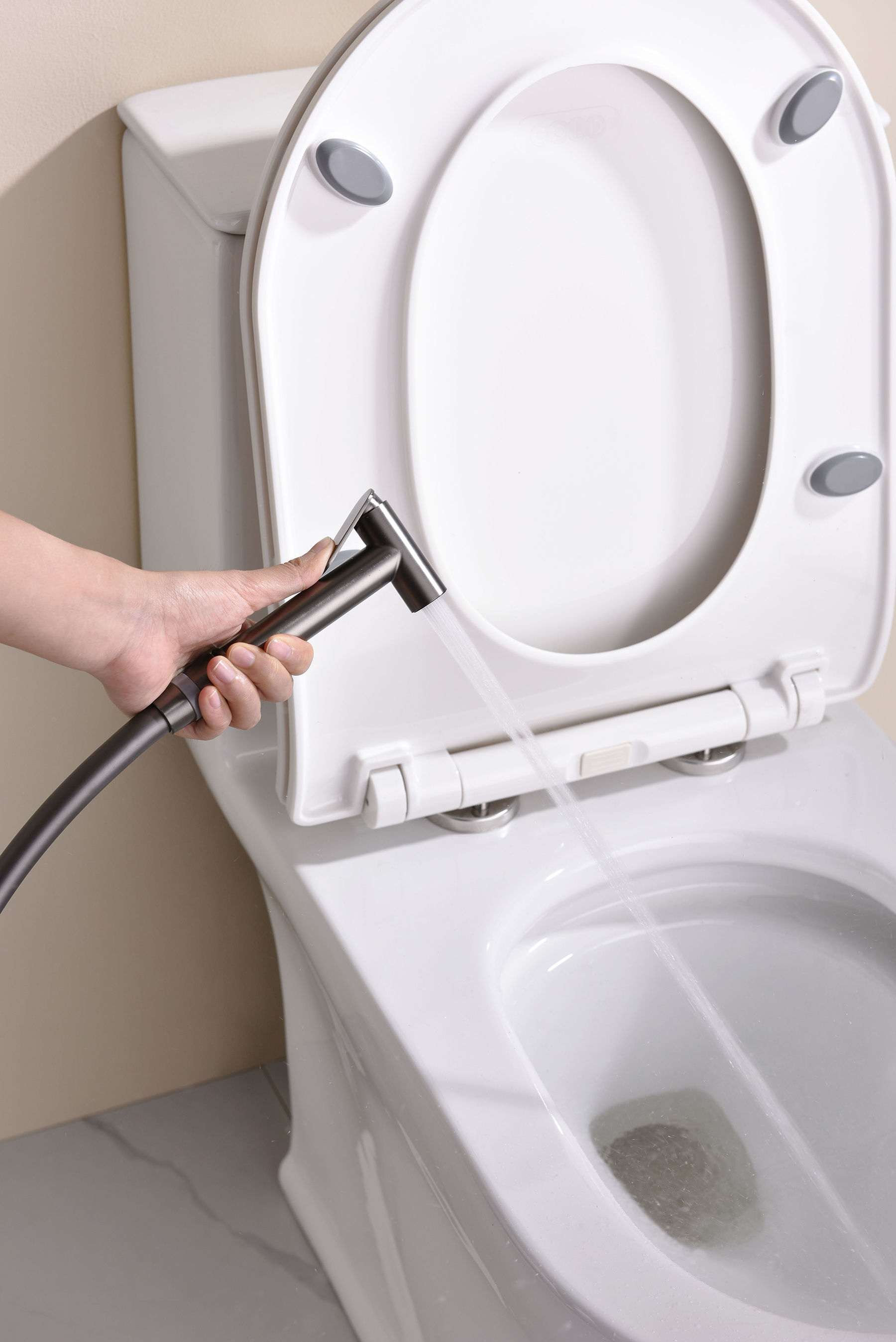 19157-Q Смеситель встраиваемый с ГИГ. душем (ГРАФИТ) GANZER (10/1шт)