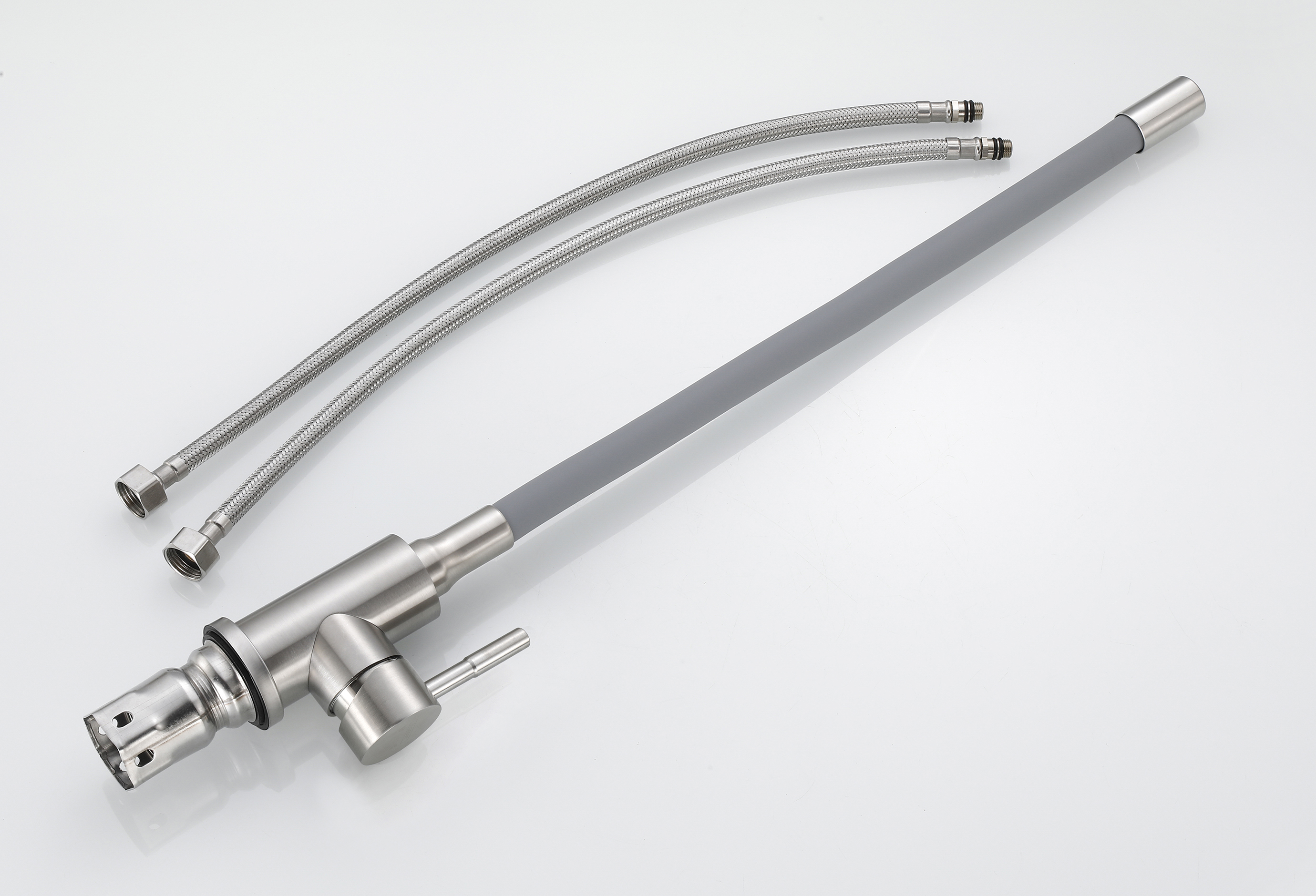 59304-GP Смес. из НЕРЖ. для кух. (САТИН с гиб. сер. изл.) HANSEN  (20/1шт)