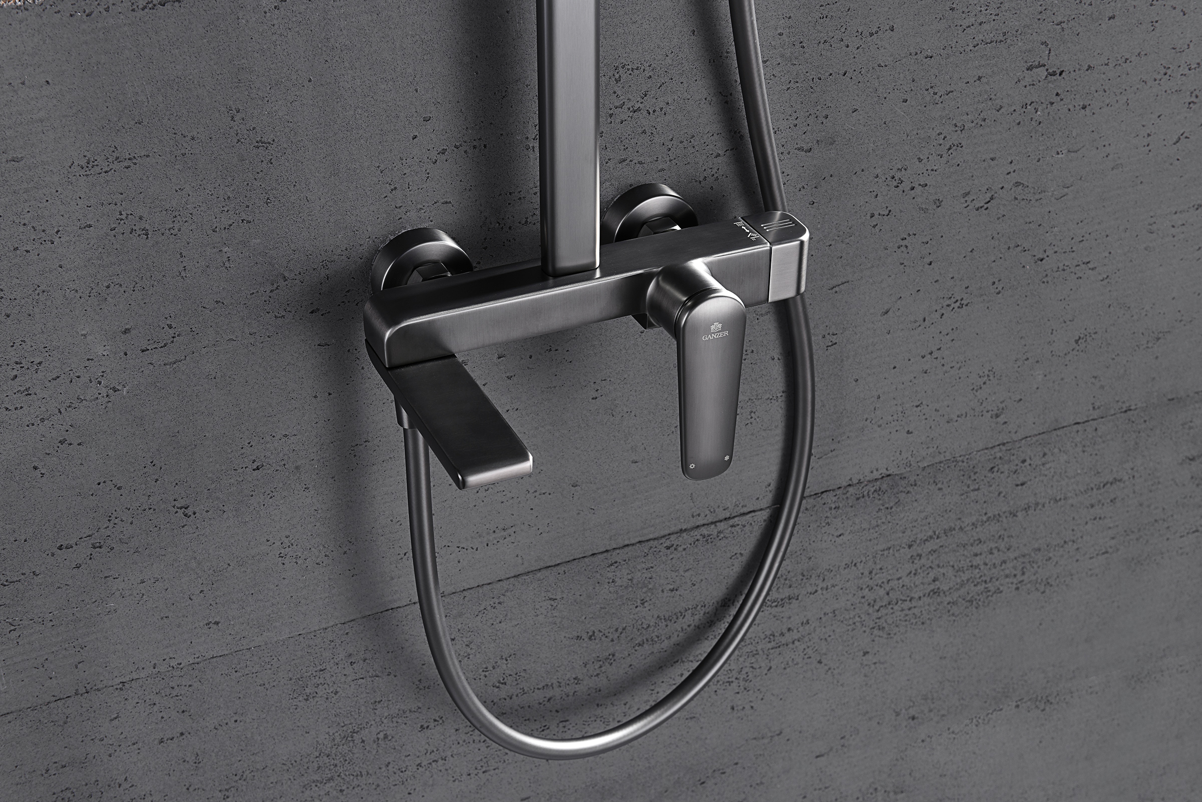 02162-Q Душевая система (ГРАФИТ) GANZER (5/1шт)