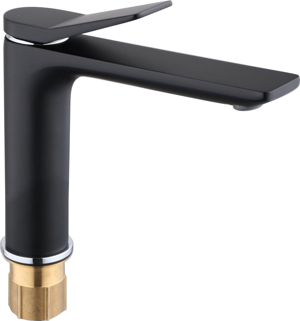 10099-C Смеситель для умывальника черный HANSEN  (10/1шт)