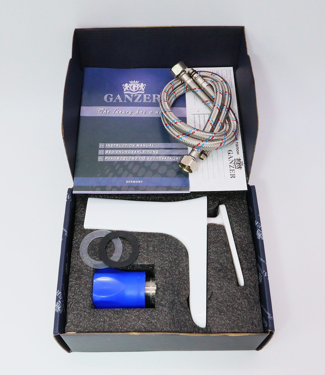 51011-F Смеситель для умывальника  GANZER  (10/1шт) Л/К