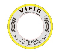 Фум лента Lux маленькая (12м*12мм*0,1мм) упак. ЖЕЛ. ViEiR (1000/10шт)