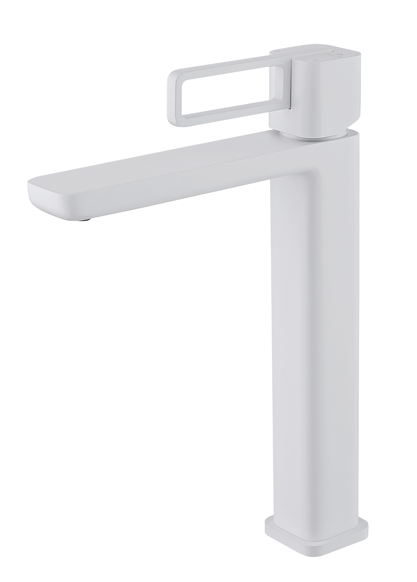 12112-F Смеситель од. для раковины-чаши (БЕЛЫЙ) GANZER (10/1шт)