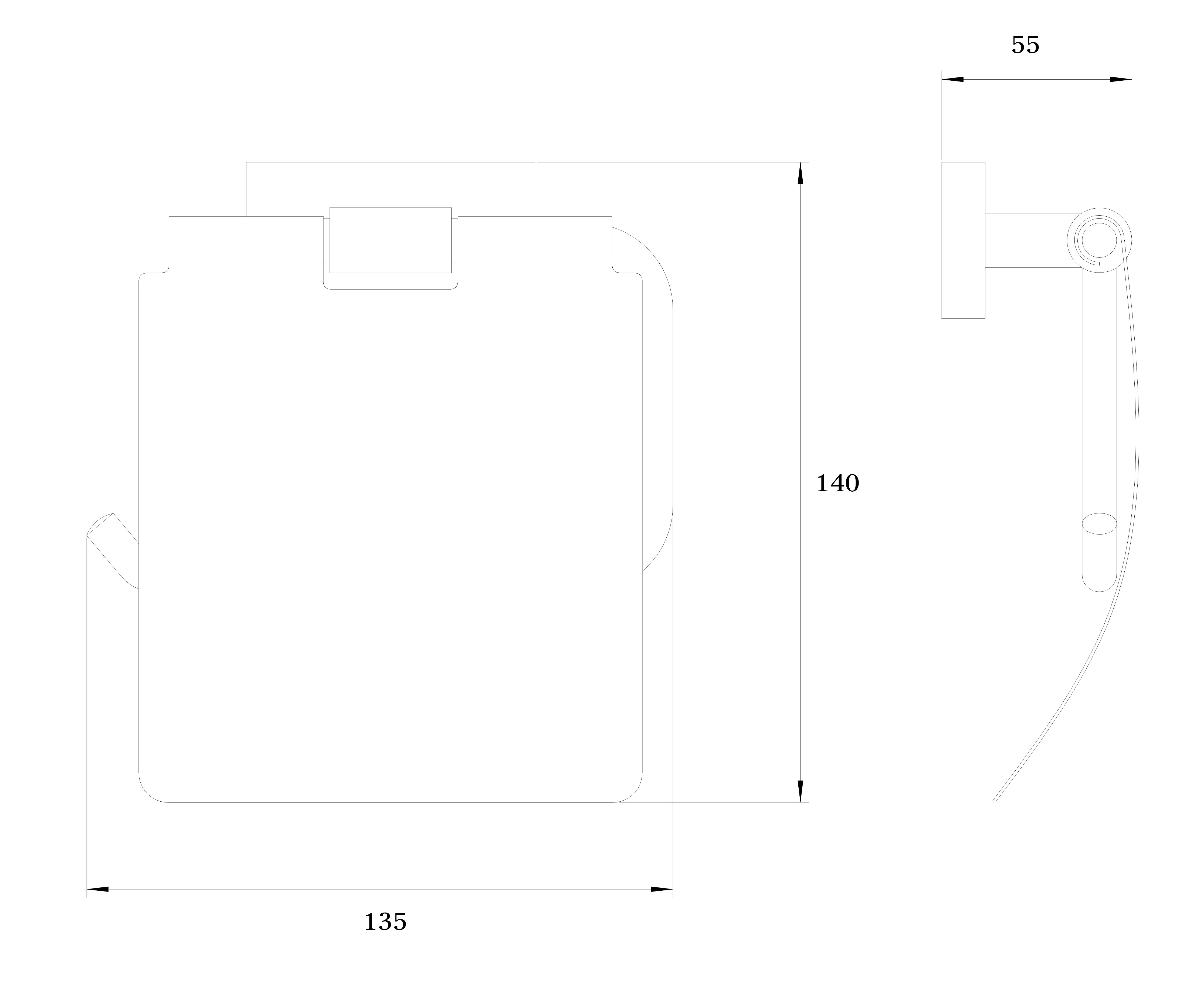 88030-F Б/держатель с крышкой (БЕЛЫЙ) GANZER (20/1шт)