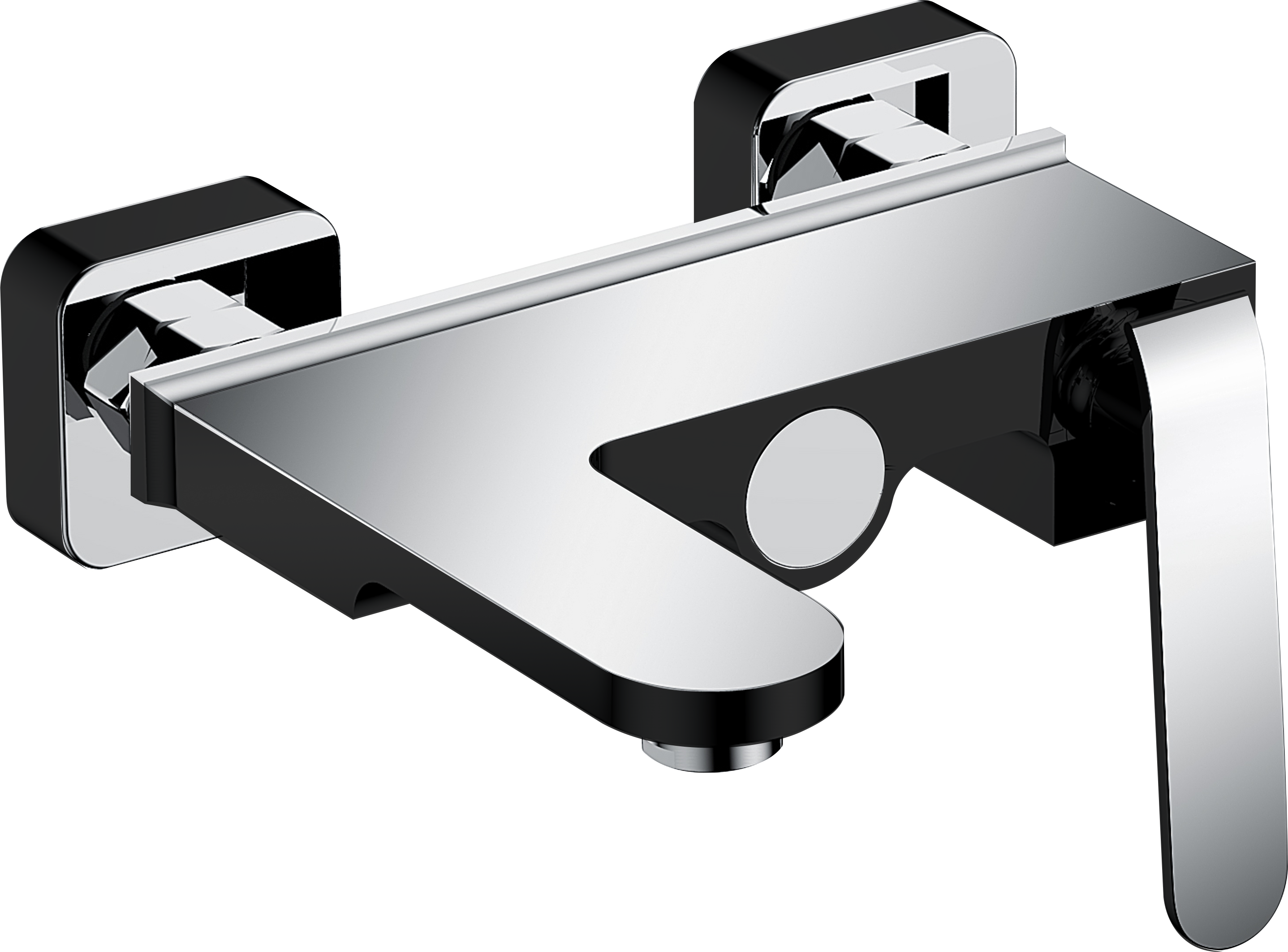 26031-C Смес. для ванны (черный+хром) GANZER  (6/1шт) Л/К