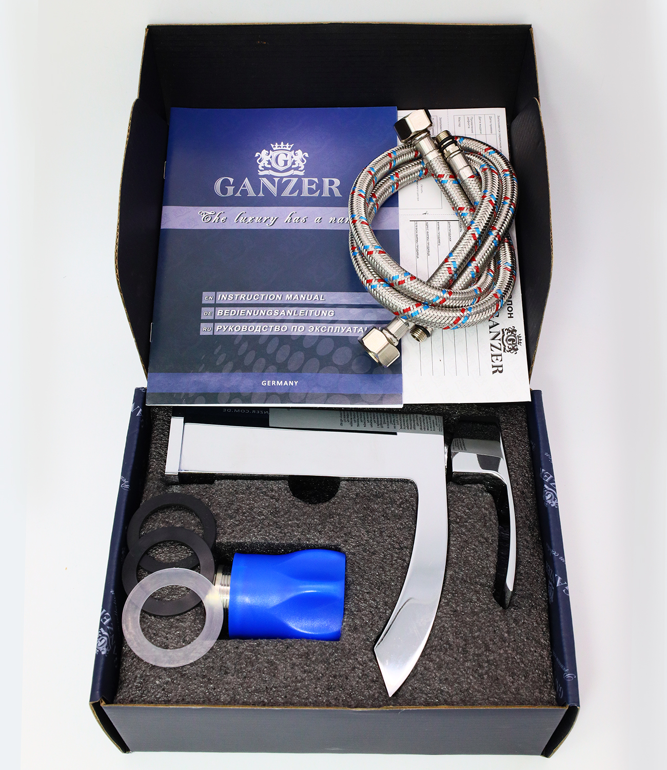 44111 Смеситель для умывальника GANZER  (10/1шт)