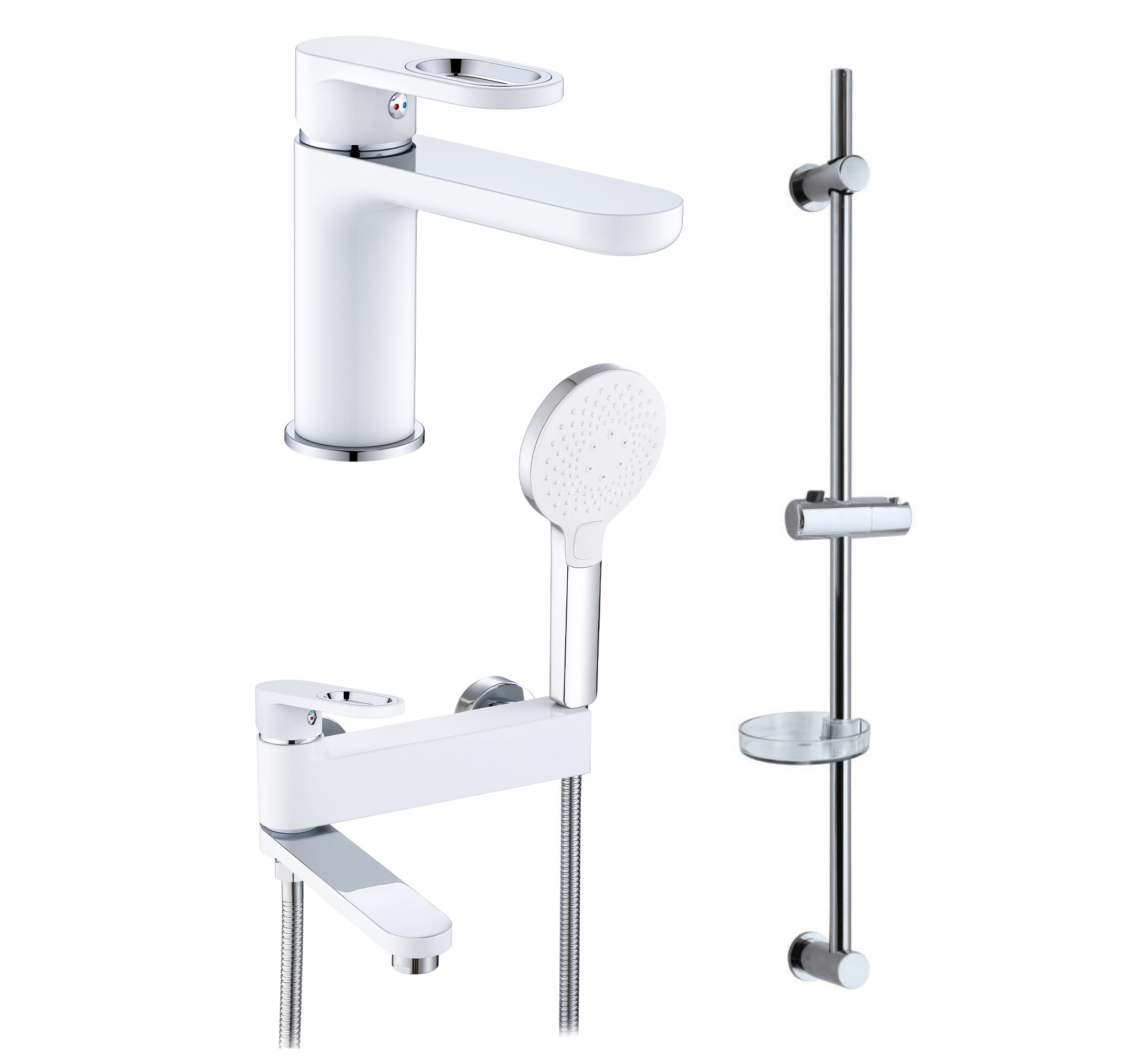 90016-F Душевой комплект ХРОМ (3 в 1) HANSEN  (6/1шт)