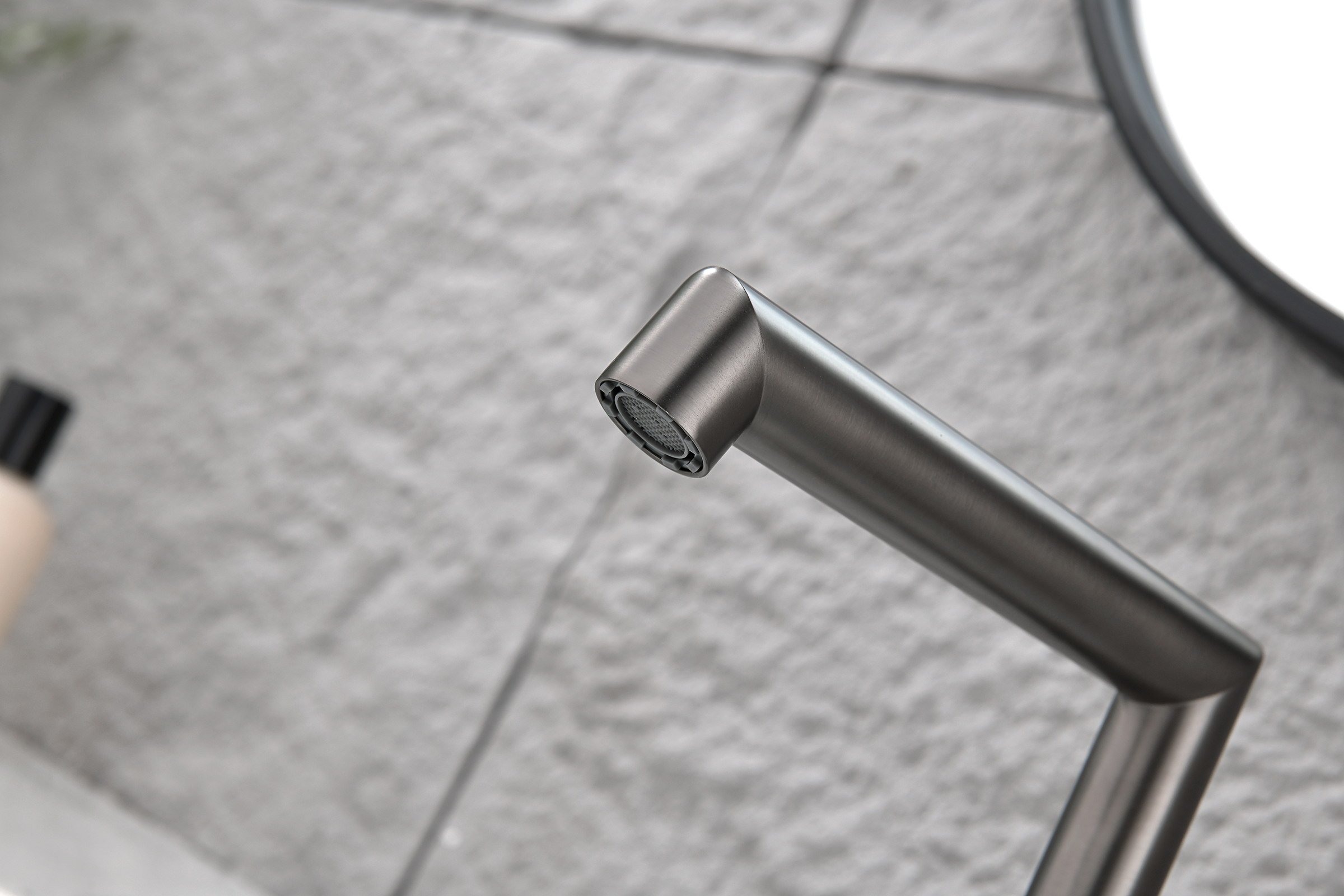 19114-Q Смеситель на борт раковины (2-отв,ГРАФИТ)  GANZER (10/1шт)