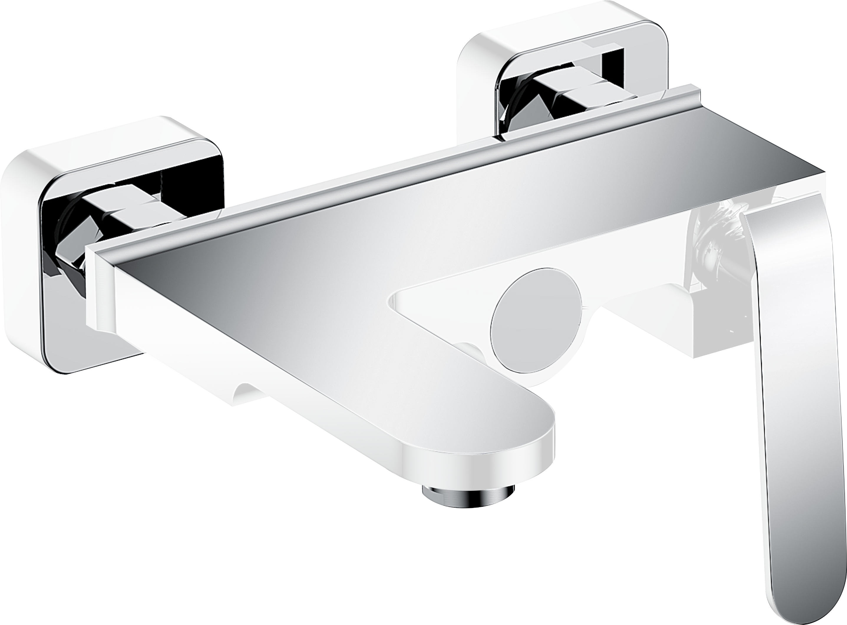 26031-F Смес. для ванны (белый,хром) GANZER  (6/1шт) Л/К