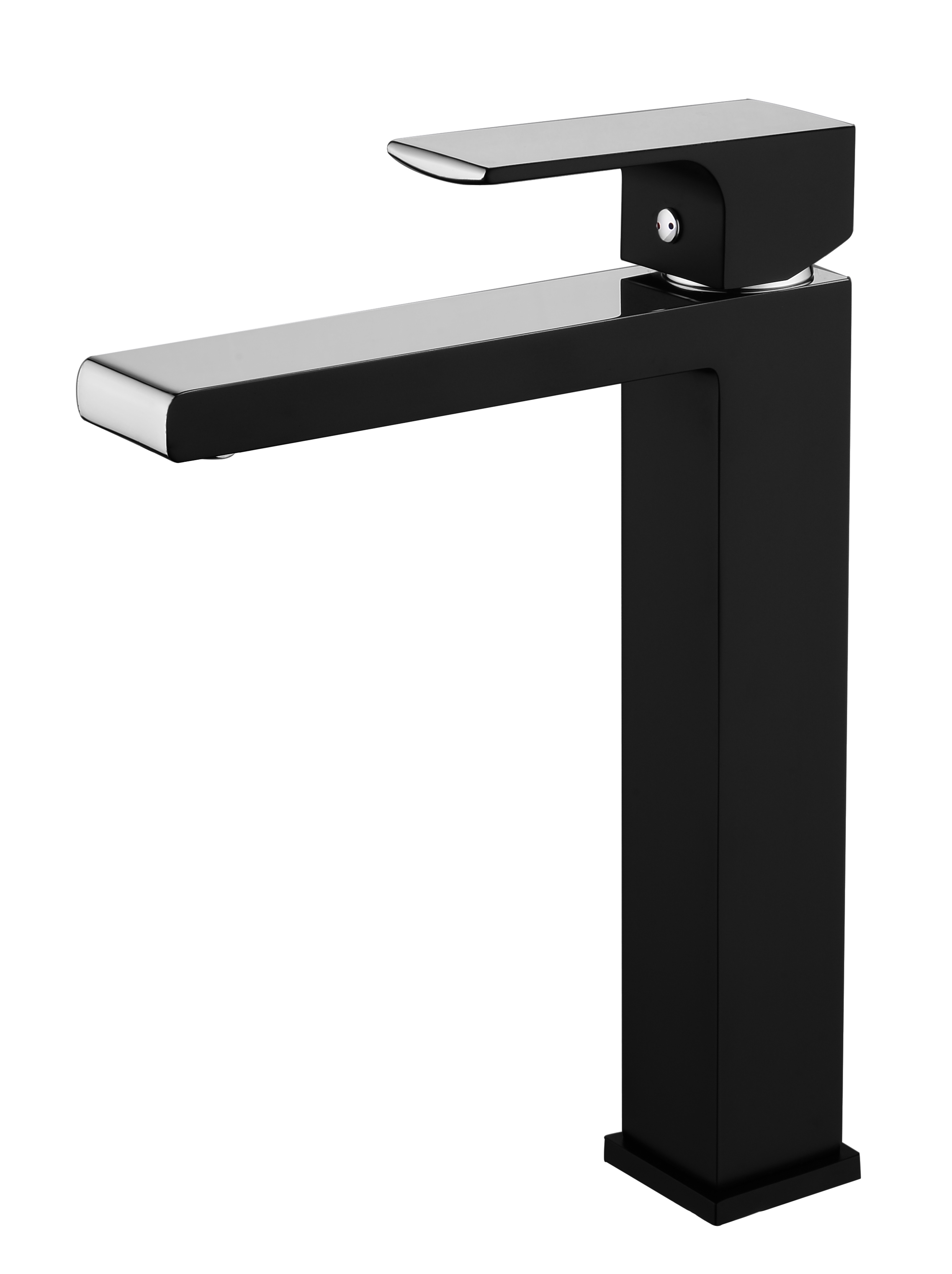 28012-C Смес. для умыв. (ВЫСОКИЙ хром+черный) "GANZER"  (10/1шт) Л/К