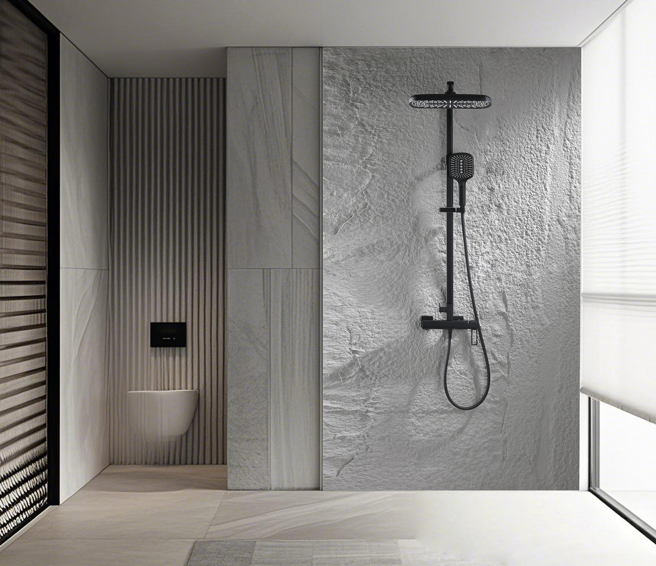 12163-C Душевая система (ЧЕРНЫЙ) GANZER (5/1шт)