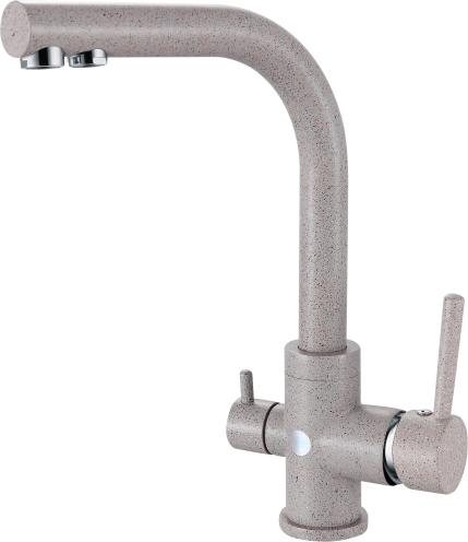 16025-A Смеситель(БЕЖ. ПЕСОЧ) с фильт GANZER  (10/1шт)  Л/К