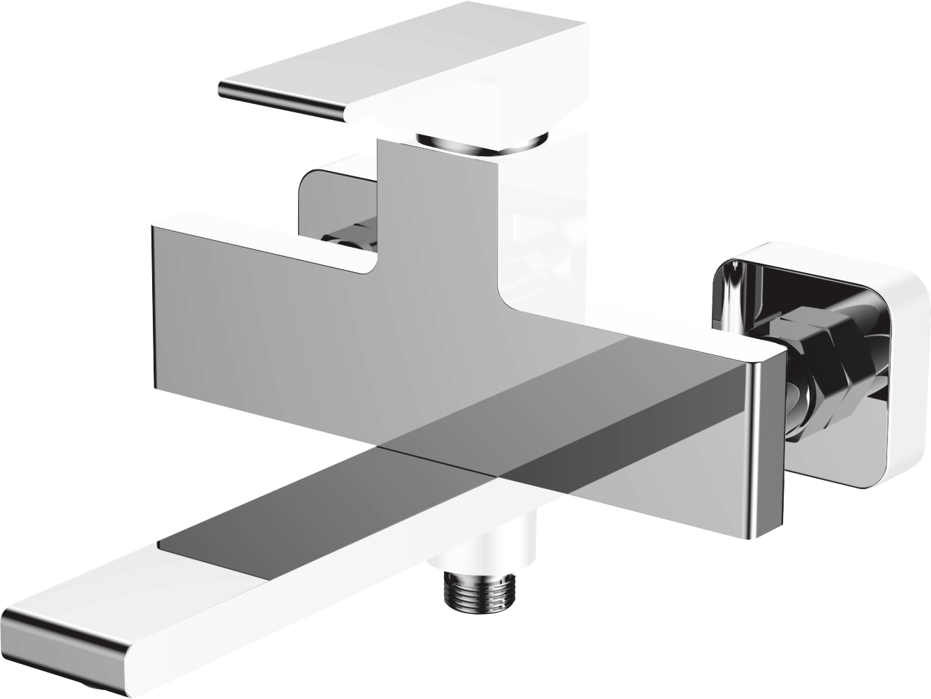 28032-F Смес. для ванны (белый,хром) GANZER  (6/1шт) Л/К
