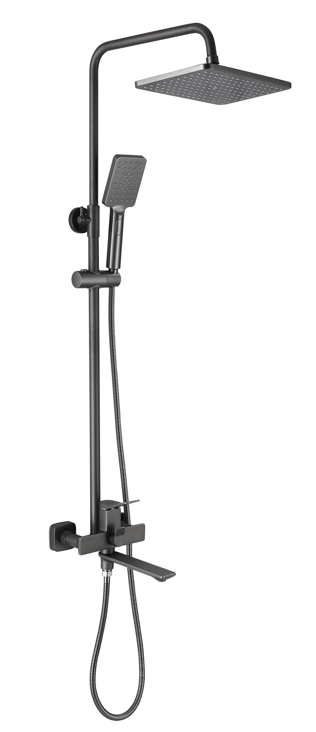 33099-P Однорукий душевой релинг (ГРАФИТ)  HansenPRO  (5/1шт)