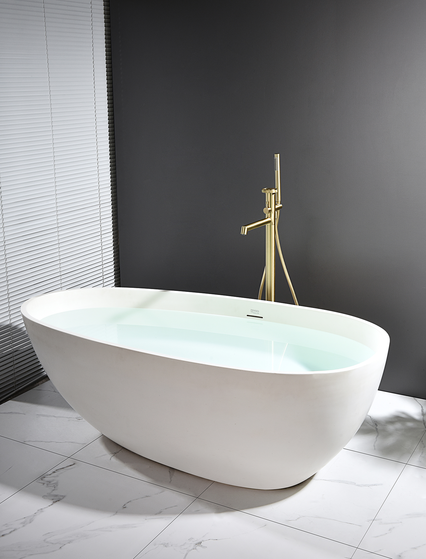 19181-S Смеситель напольный для ванны (Мат. Золото) GANZER  (5/1шт)