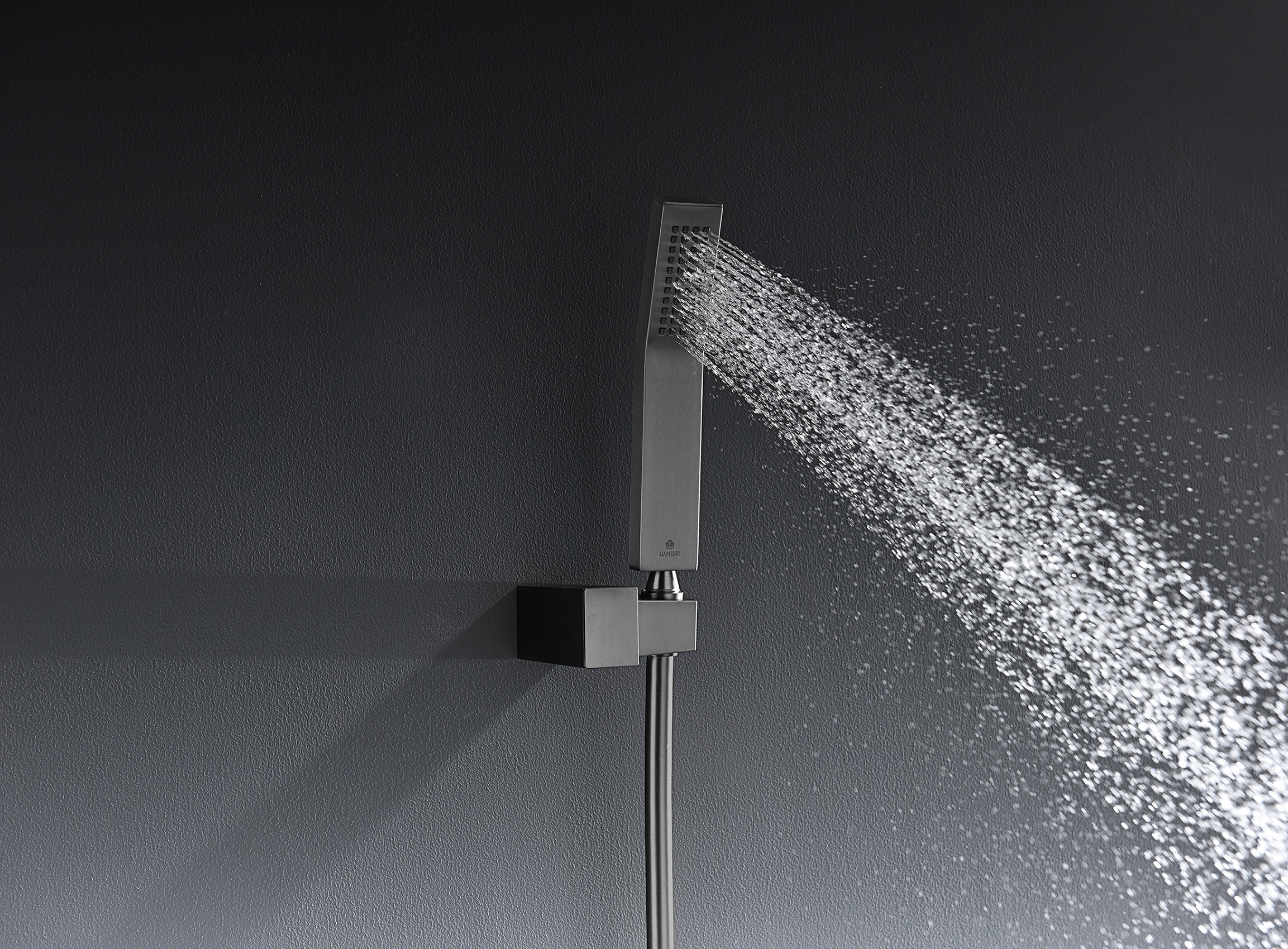 01165-Q Смеситель встраиваемый для душа с 3-функ. (ГРАФИТ) GANZER (6/1шт)