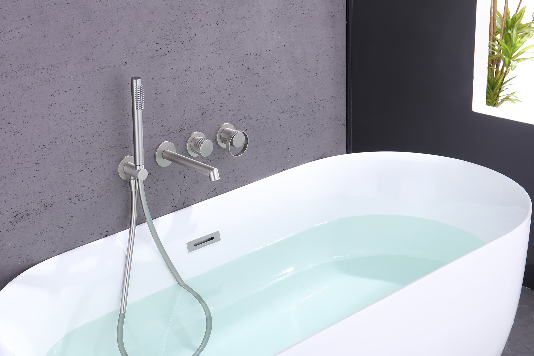 19134-G Встроенный смес. для ванны  (САТИН) GANZER  (6/1шт)