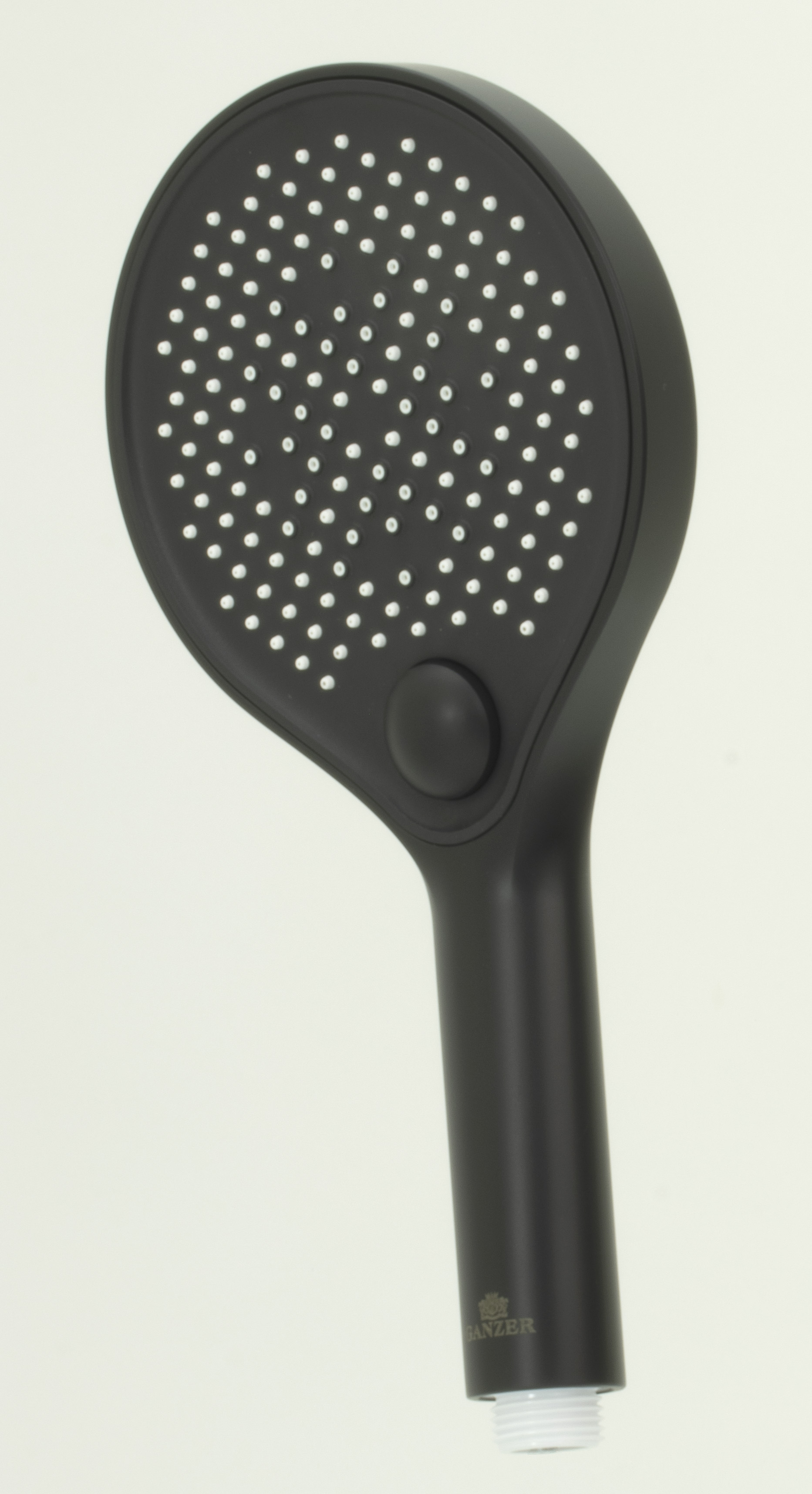 3307-C  Лейка массажная 3 позиции, кнопка (ЧЕРНЫЙ) GANZER  (40/1шт)