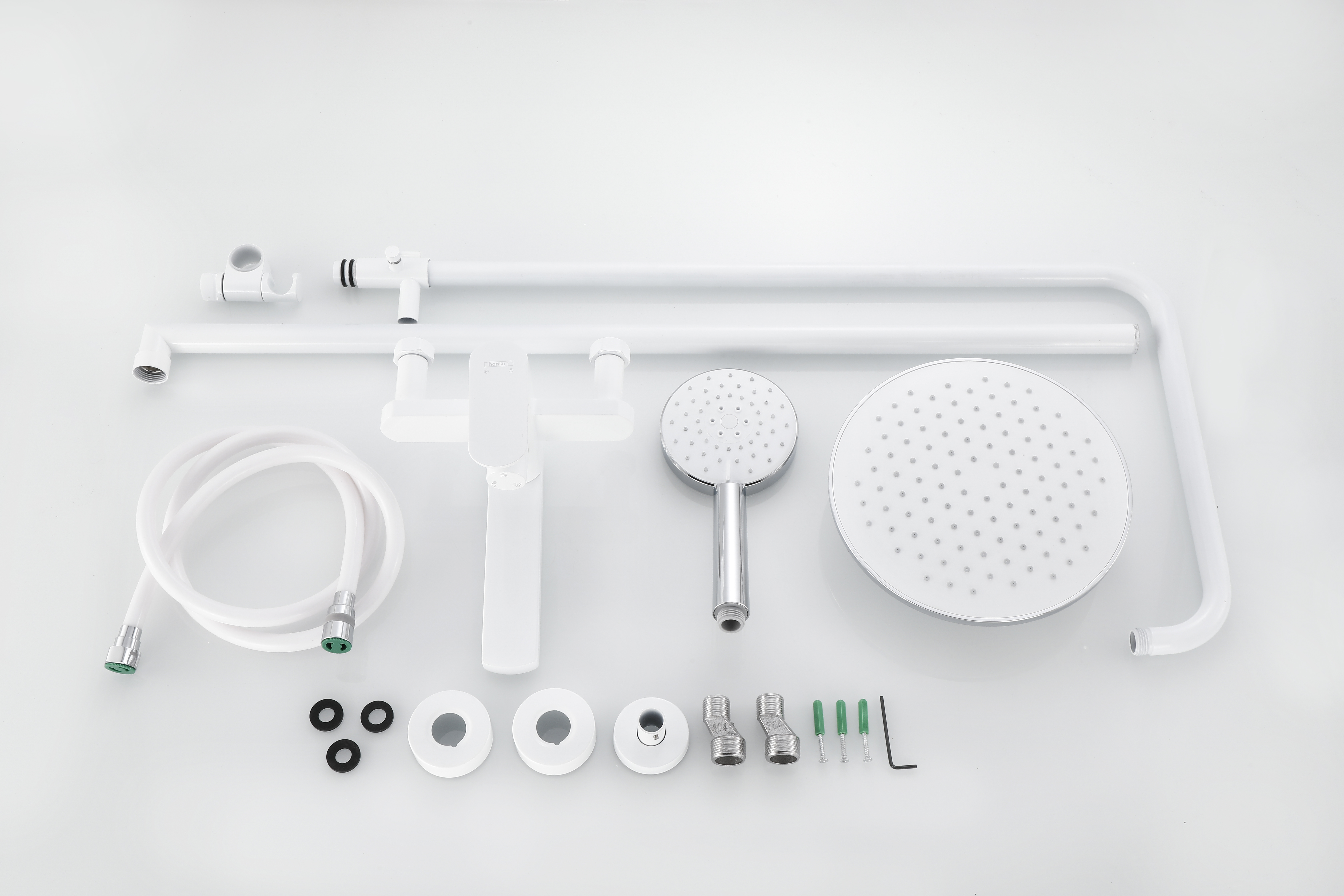 31304-F Од. душ. система из НЕРЖ. (БЕЛЫЙ)  HANSEN (4/1шт)